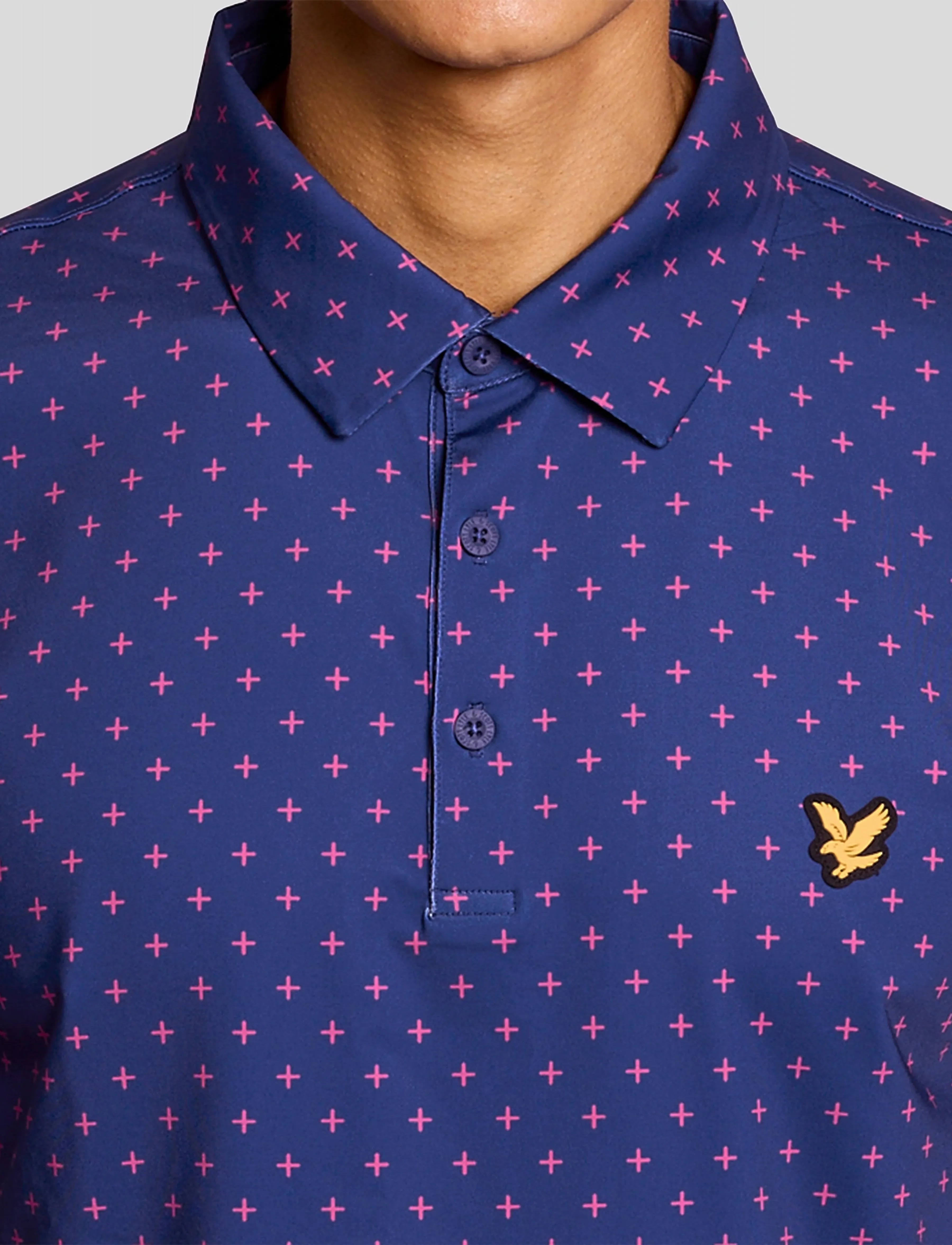 Lyle & Scott Sport - Golf Cross Print  Polo - toppe & t-shirts - x856 navy peony - 5