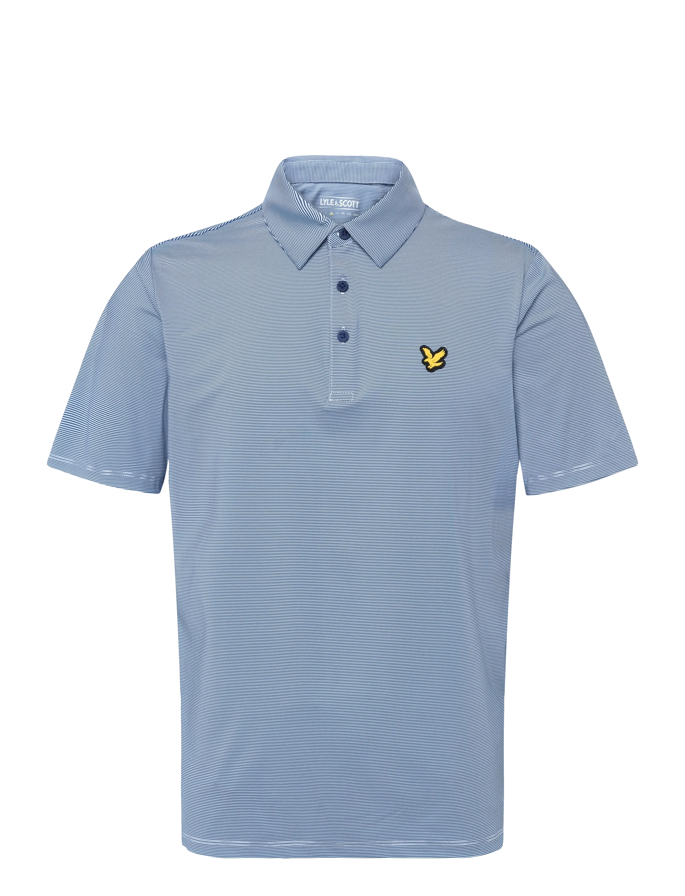Lyle & Scott Sport Golf Microstripe Polo - View all - NAVY PEONY/ BLUE LAGOON / blue