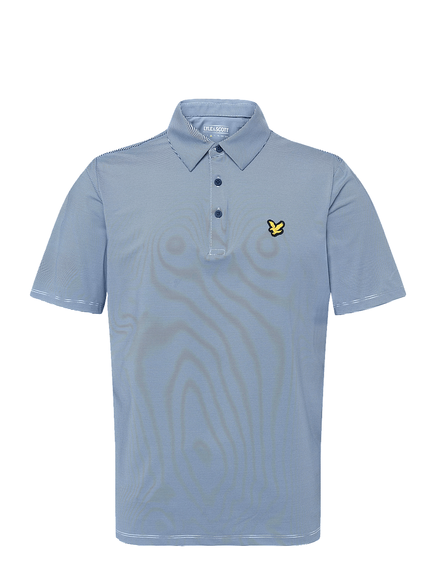 Lyle & Scott Sport - Golf Microstripe Polo - navy peony/ blue lagoon - 0