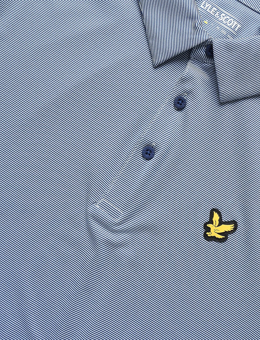 Lyle & Scott Sport - Golf Microstripe Polo - navy peony/ blue lagoon - 2