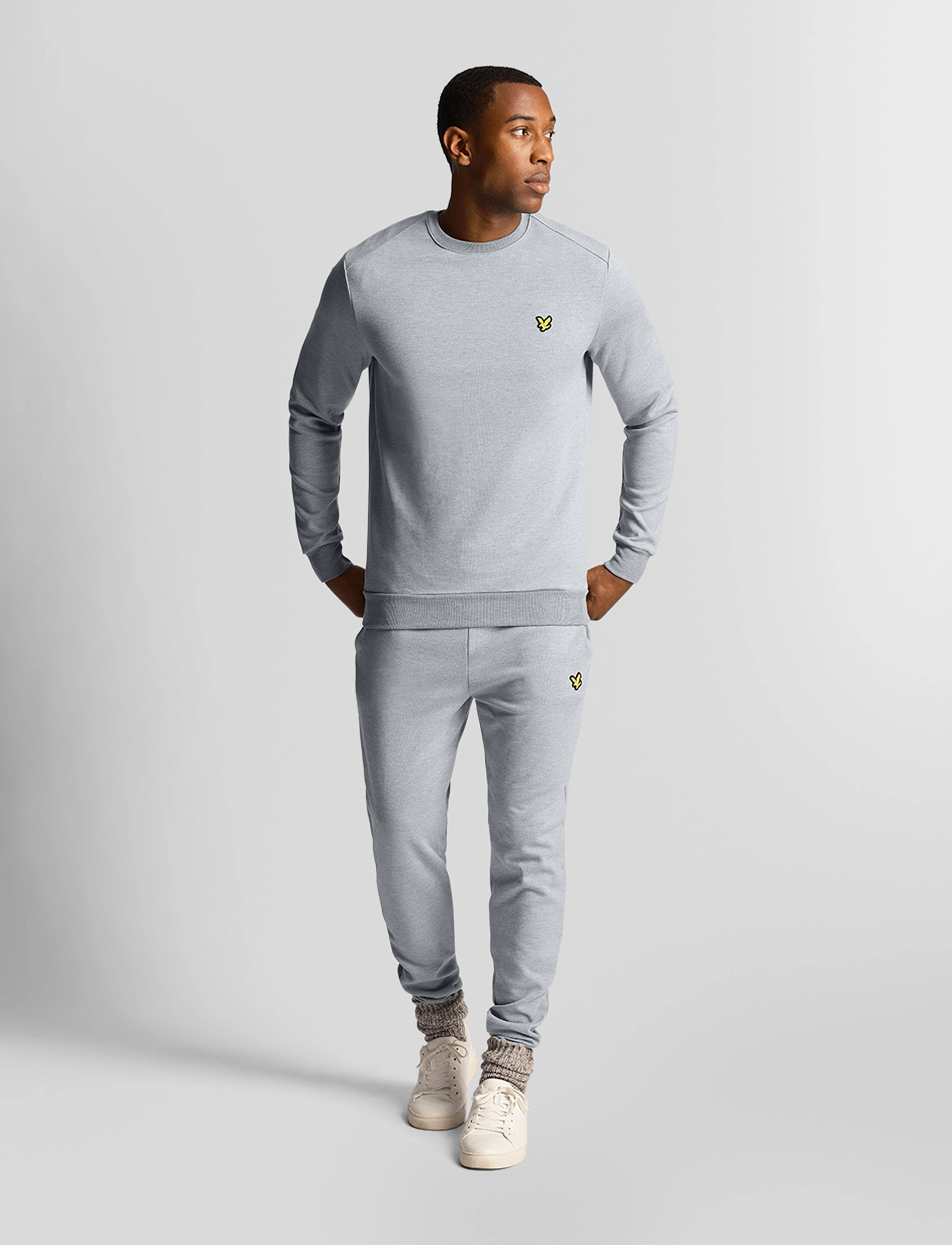 Lyle & Scott Sport - Fly Fleece Trackies - mid grey marl - 5