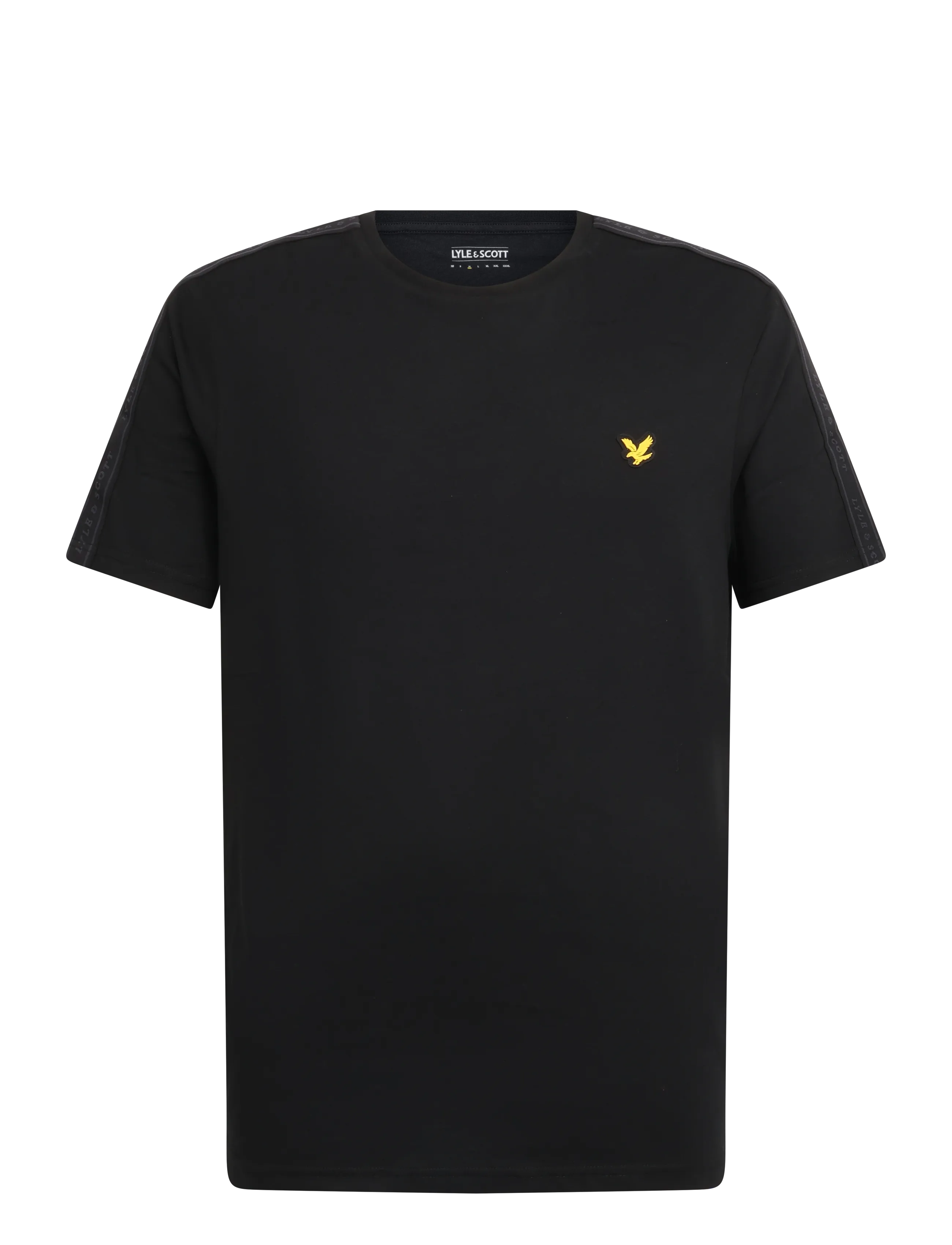 Lyle & Scott Sport Jacquard Tape T-Shirt - Tøj - JET BLACK / black