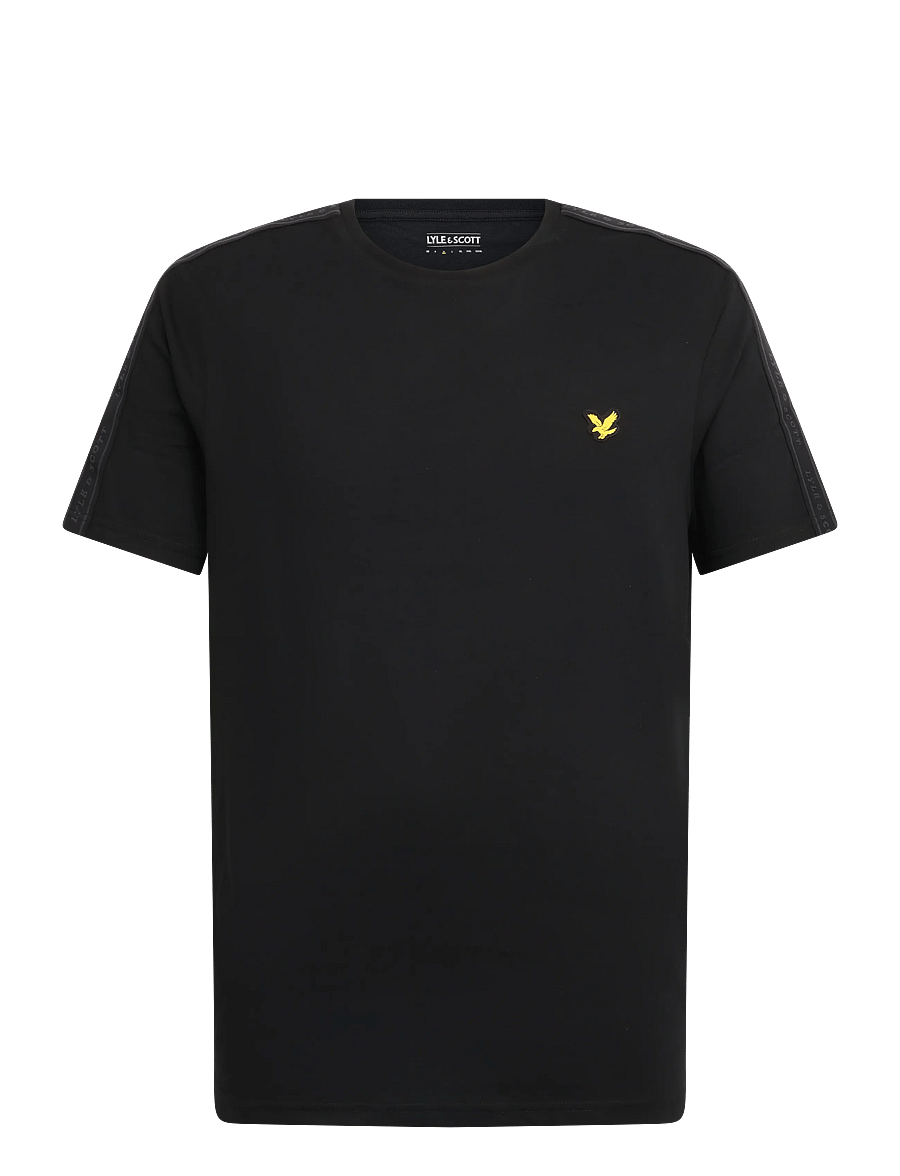 Lyle & Scott Sport - Jacquard Tape T-Shirt - t-shirts - jet black - 1