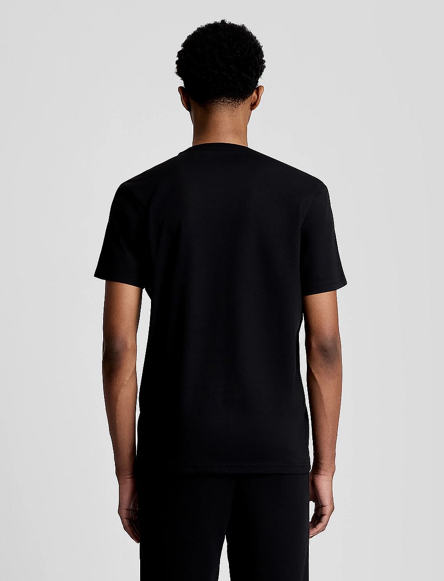 Lyle & Scott Sport - Jacquard Tape T-Shirt - t-shirts - jet black - 3