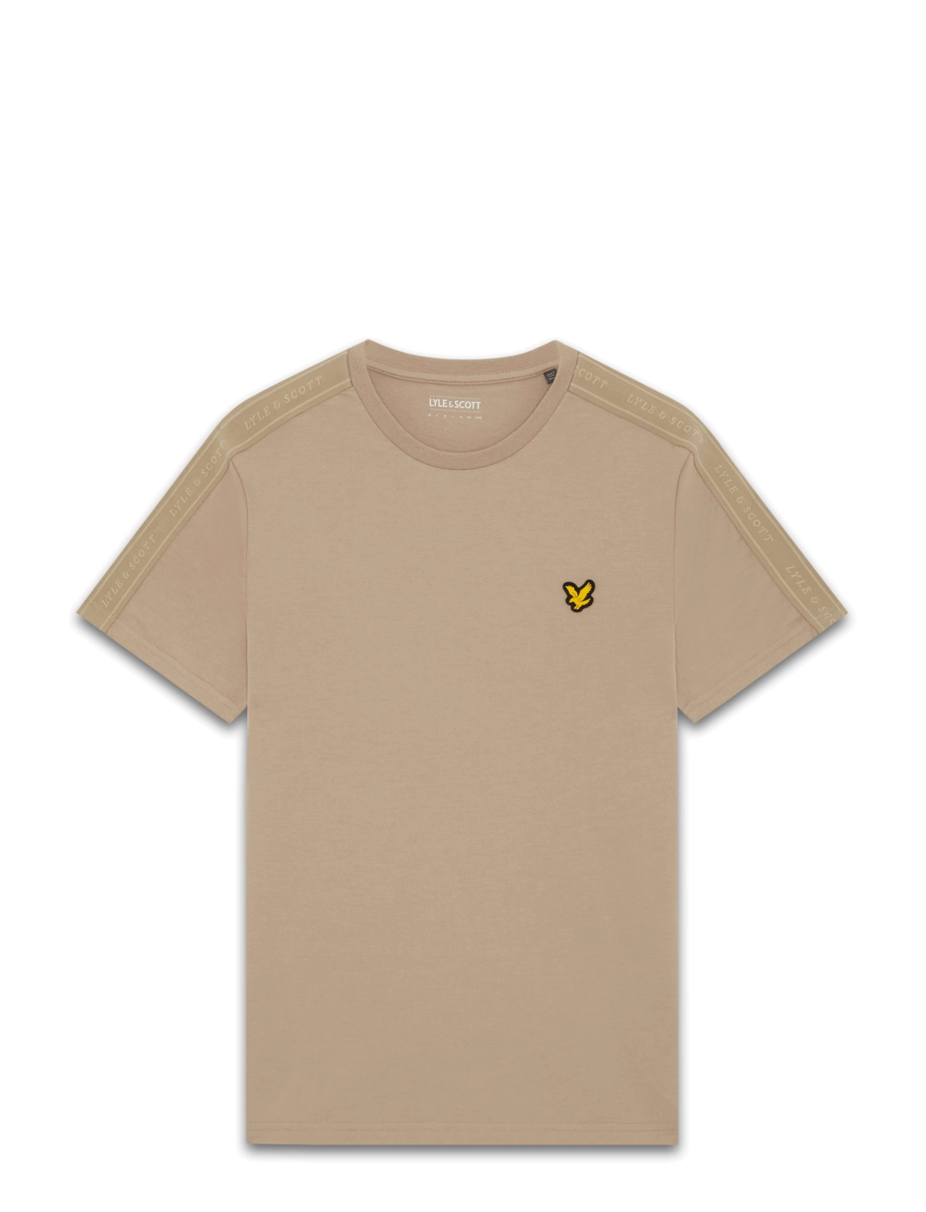 Lyle & Scott Sport Jacquard Tape T-Shirt - Visa allt - TIMELESS TAUPE / beige