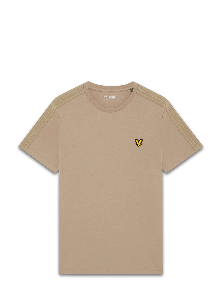 Lyle & Scott Sport - Jacquard Tape T-Shirt - timeless taupe - 0