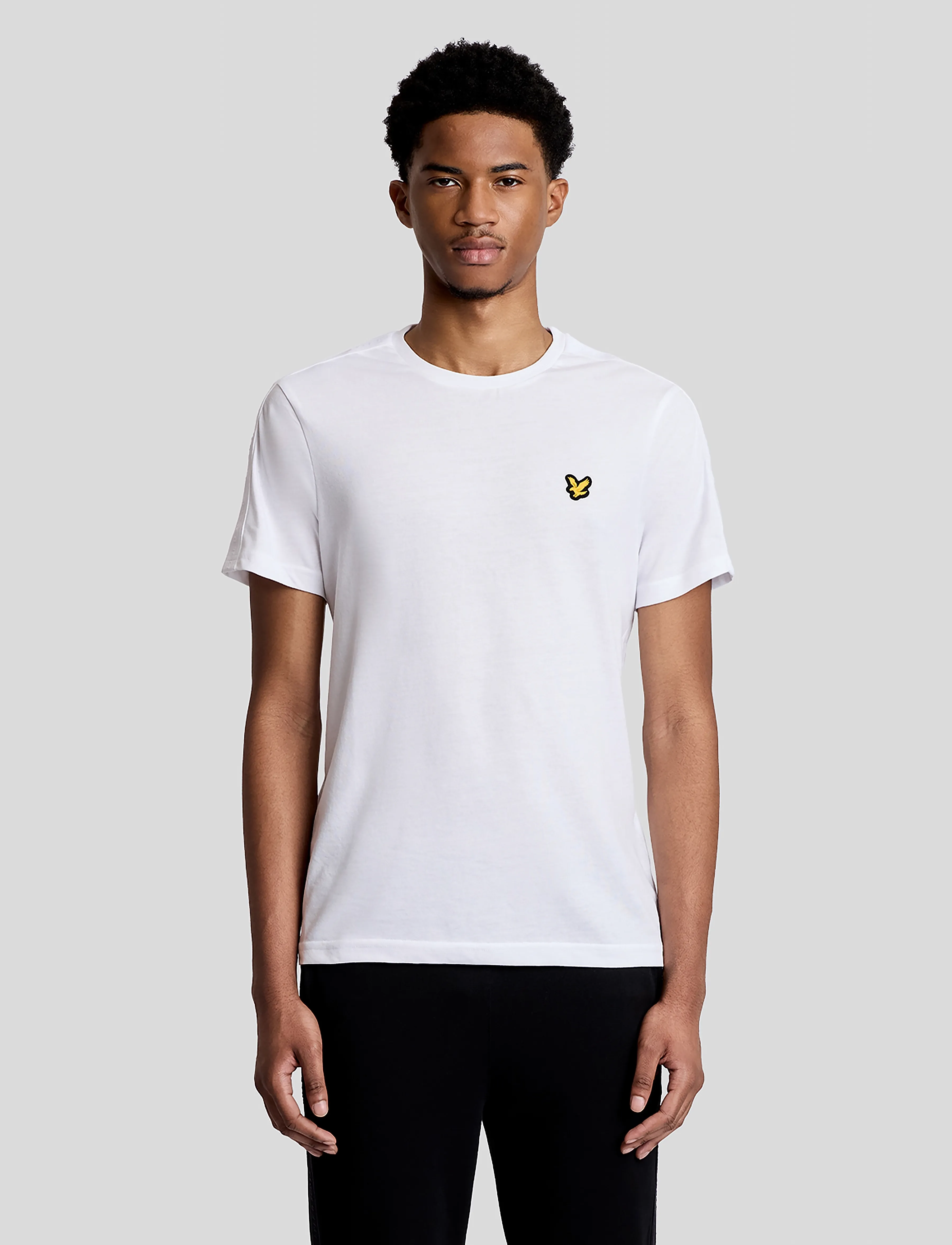 Lyle & Scott Sport Jacquard Tape T-Shirt, S, White, Sport Overdele > Sport T-shirts, Herre