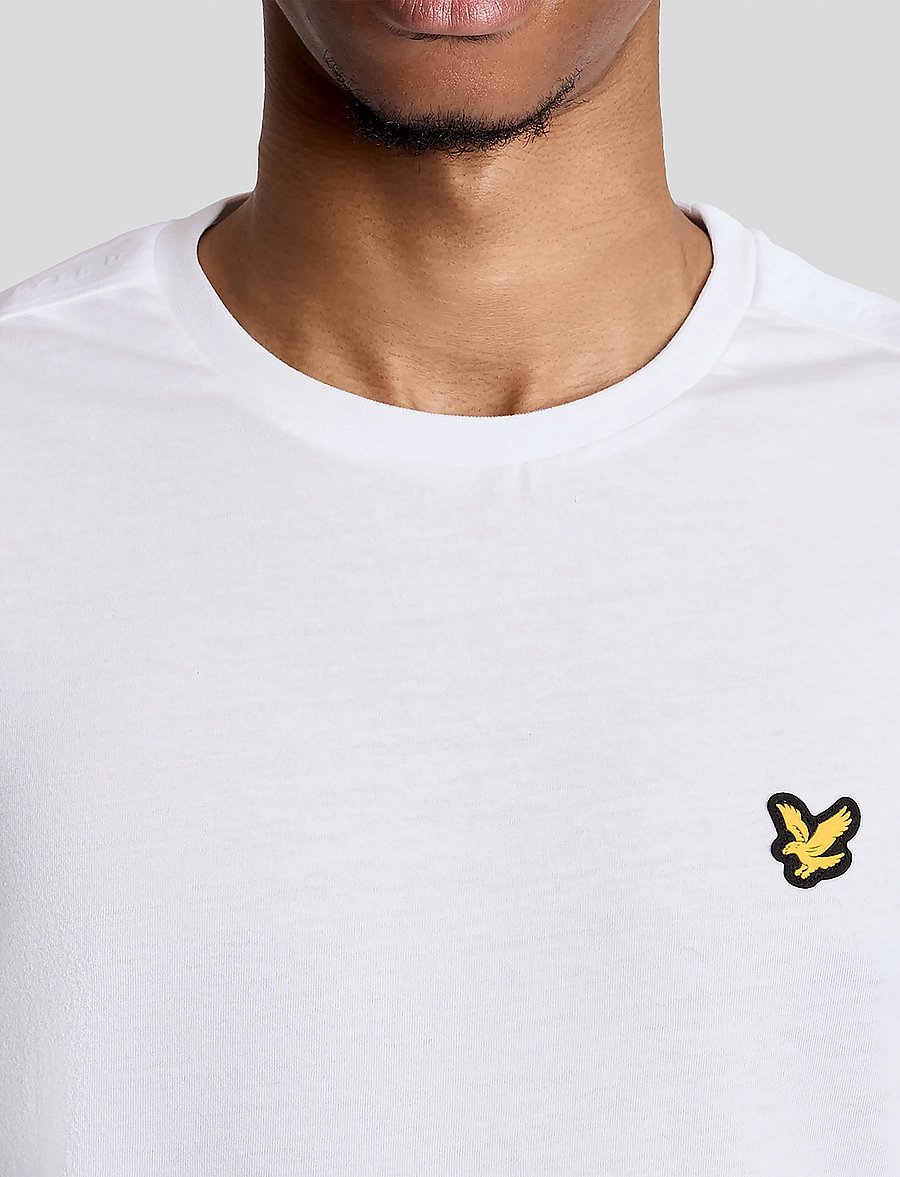 Lyle & Scott Sport - Jacquard Tape T-Shirt - t-shirts - white - 4