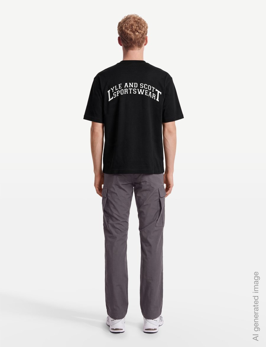 Lyle & Scott Sport - Oversized Sports Collegiate T-Shirt - t-shirts - jet black - 4