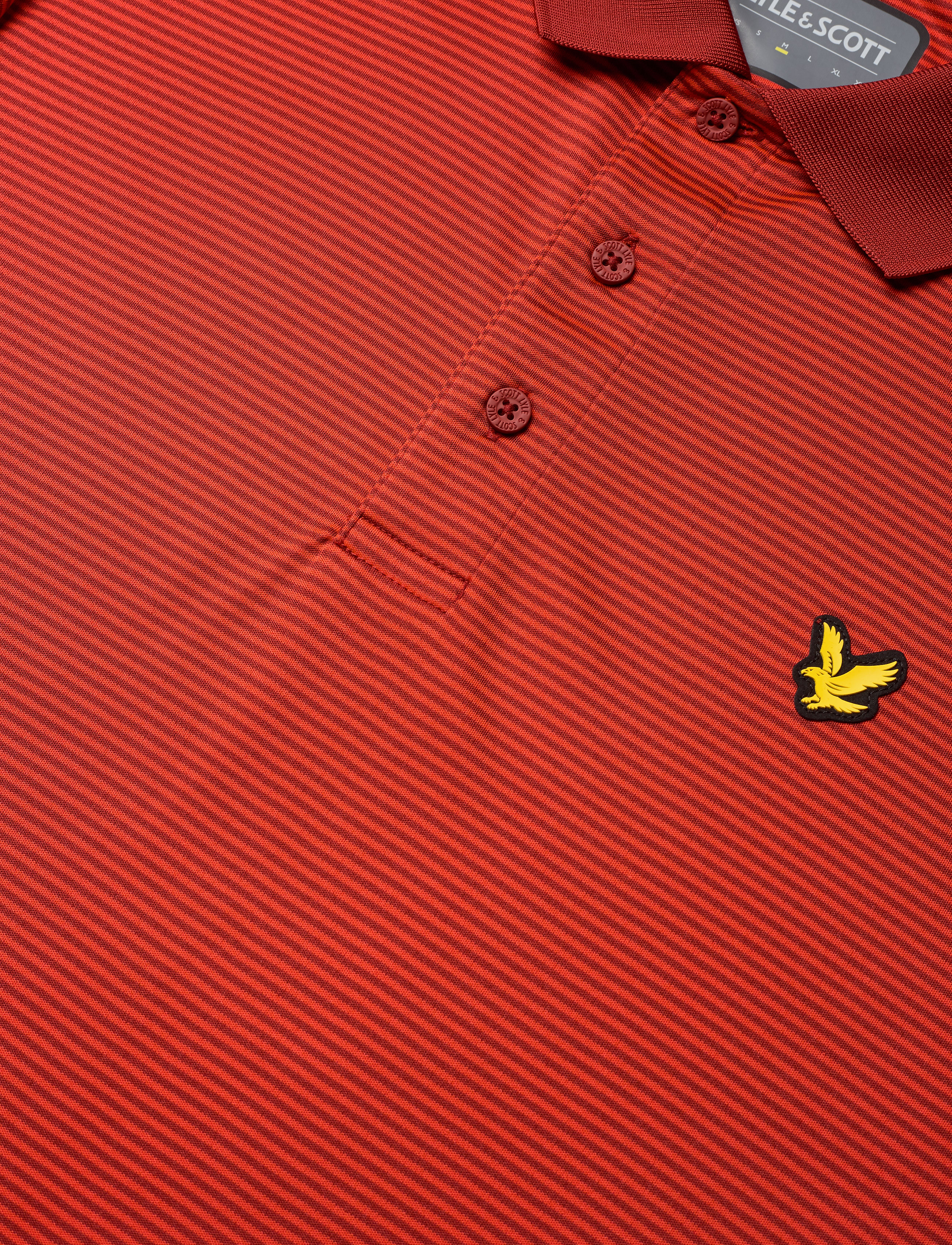 Lyle & Scott Sport - Golf Microstripe Polo - turbo red/fire red - 2