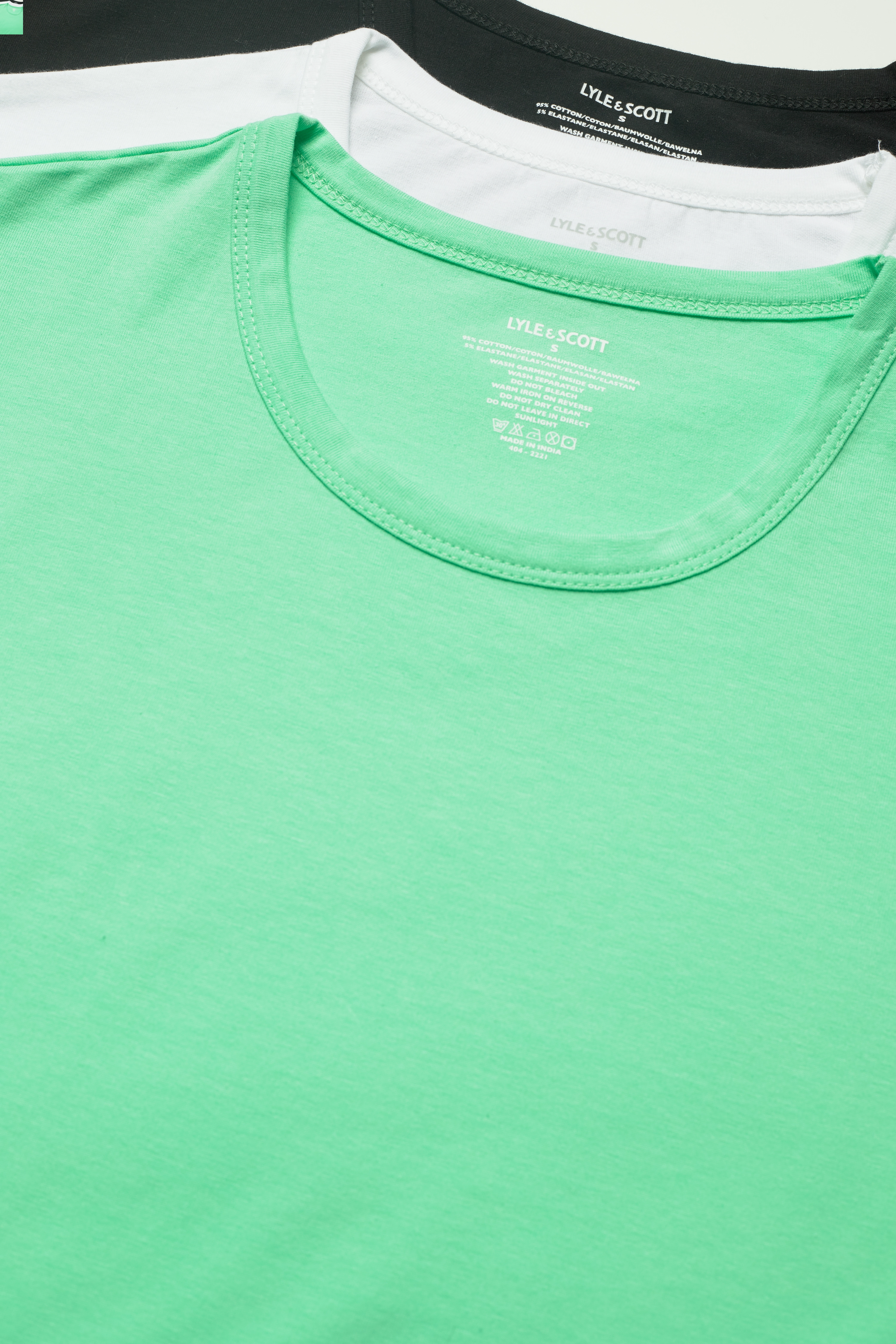 Lyle & Scott - MAXWELL - black - bright white - neptune green - 1