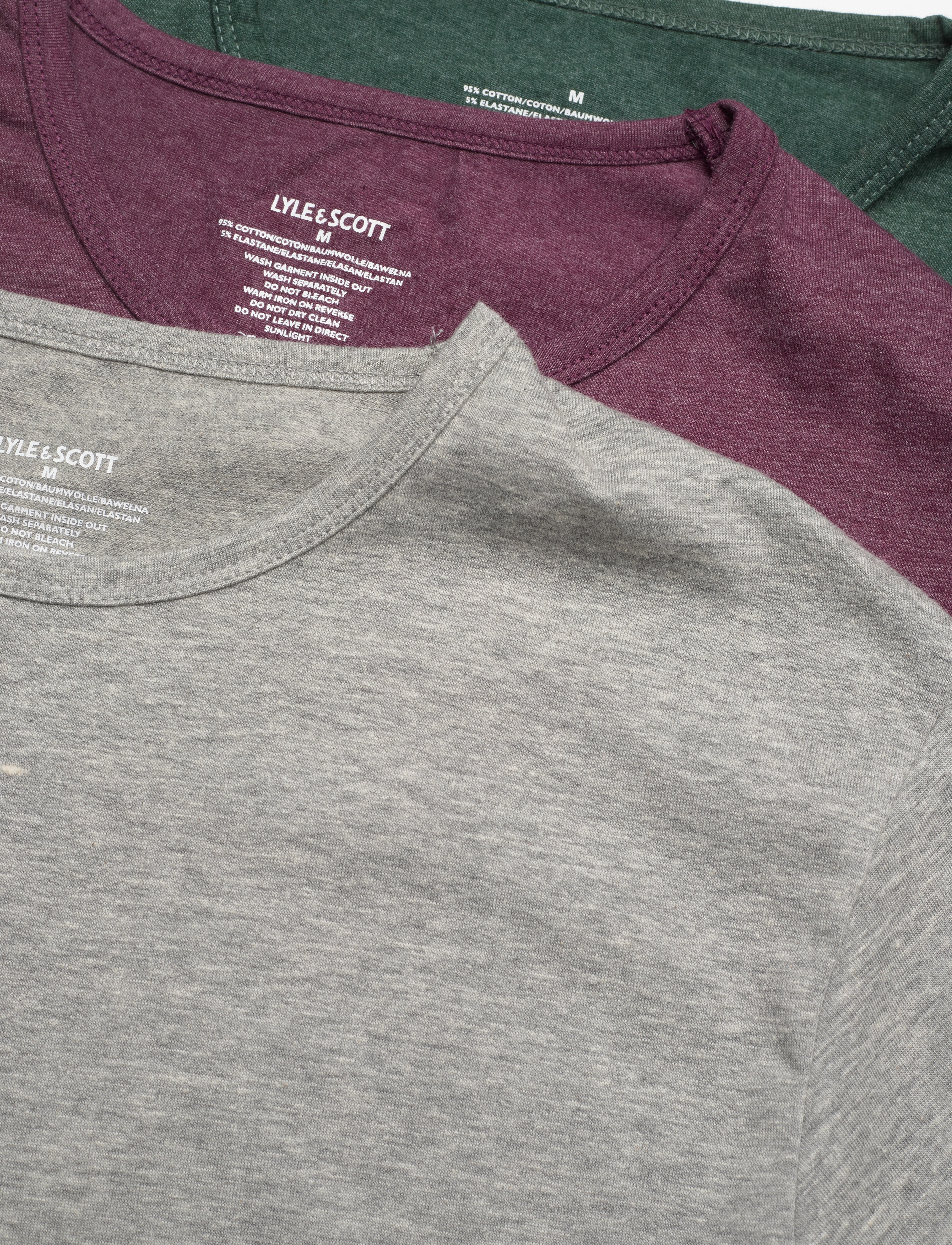 Lyle & Scott - BAKER - wine tasting marl/grey marl/pine groove marl - 1