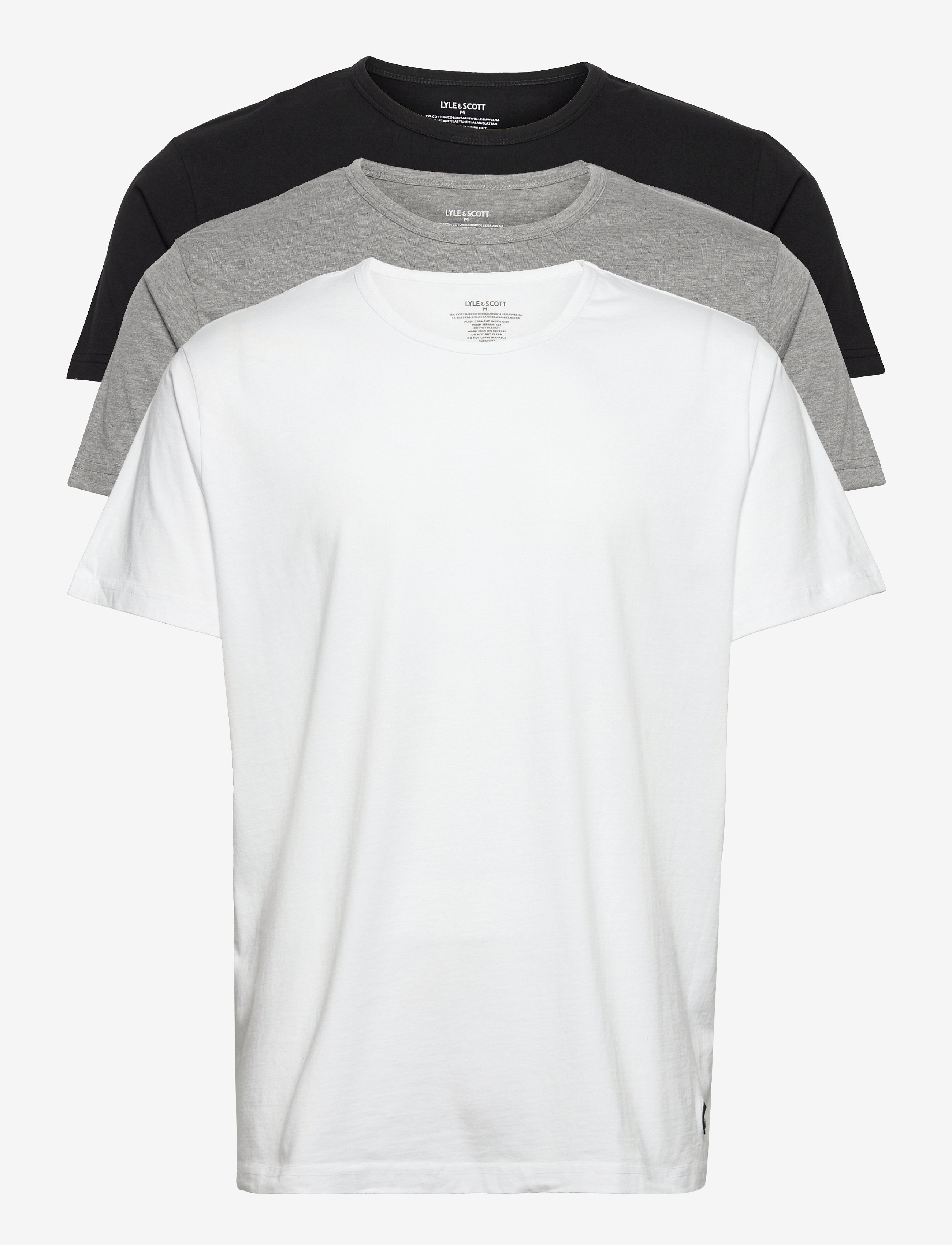 Lyle & Scott - AUGUST - bright white/grey marl/black - 1