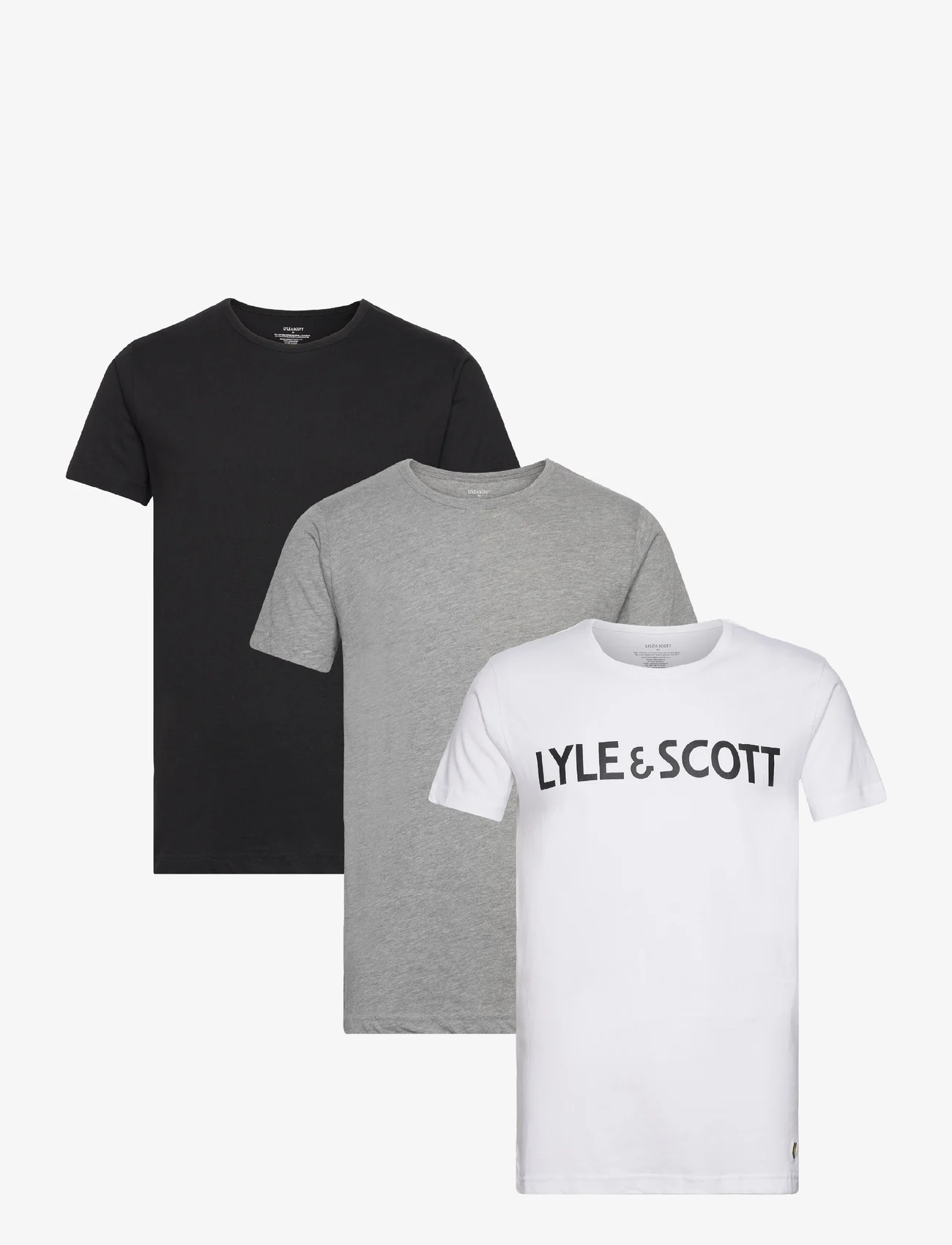 Lyle & Scott - AUGUST - grey marl/bright white/black - 0