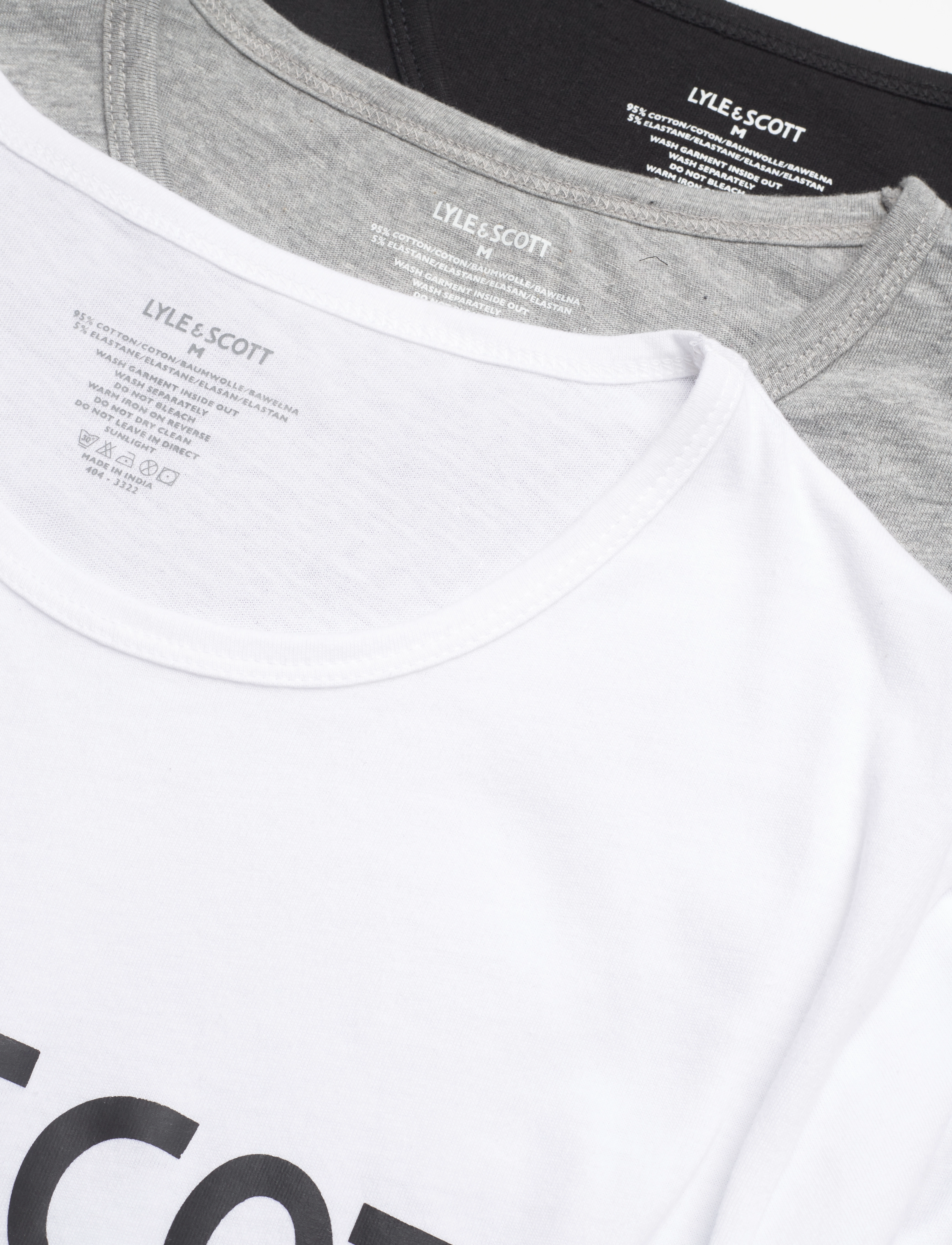 Lyle & Scott - AUGUST - grey marl/bright white/black - 1