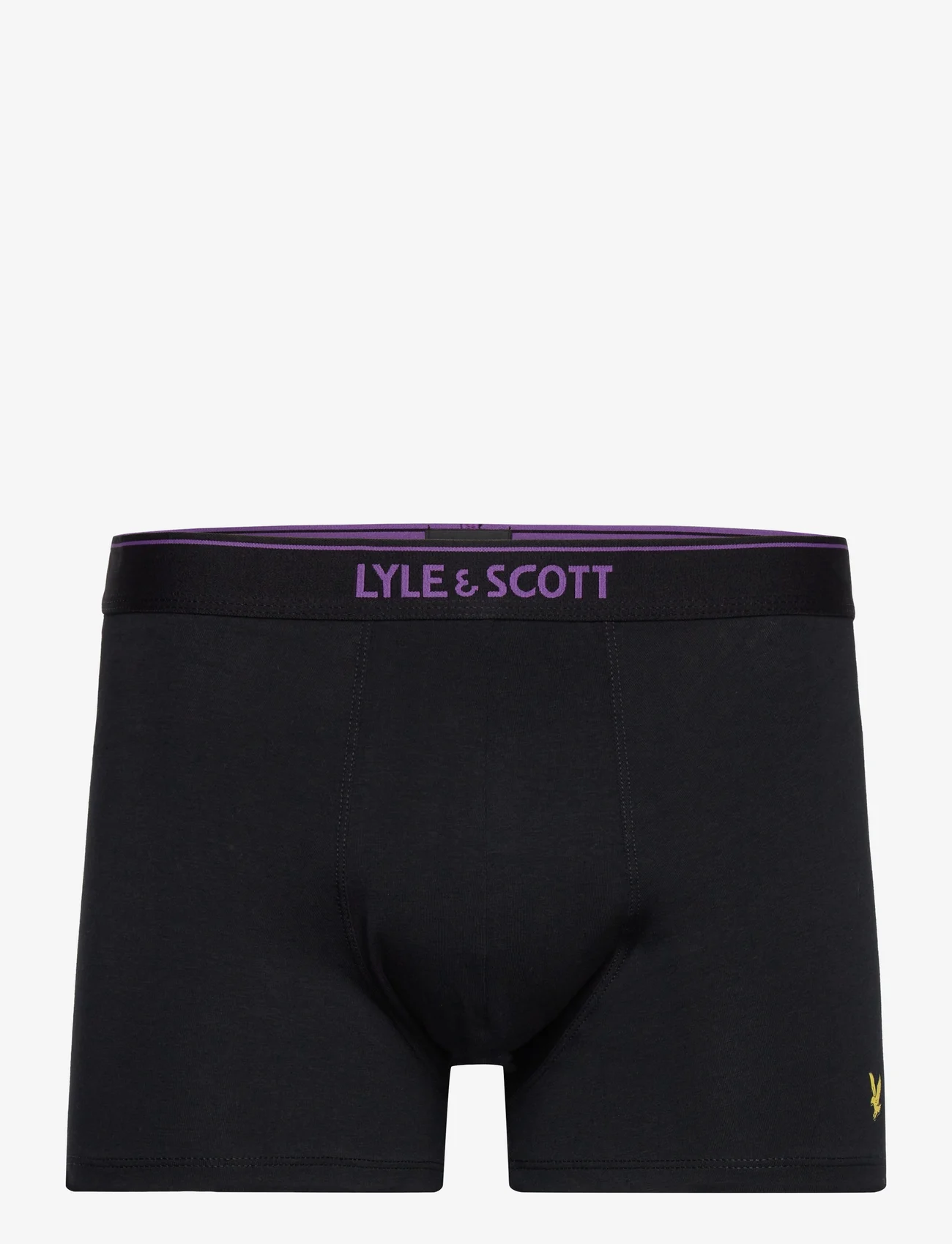 Lyle & Scott - JACKSON - boxer briefs - black multi text waistbands - 1