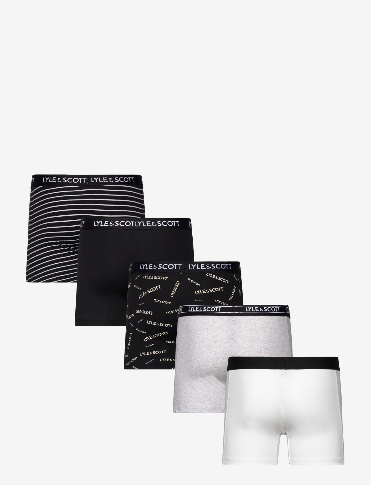 Lyle & Scott - KNOX - black/light grey marl/aop/bright white/black - 2