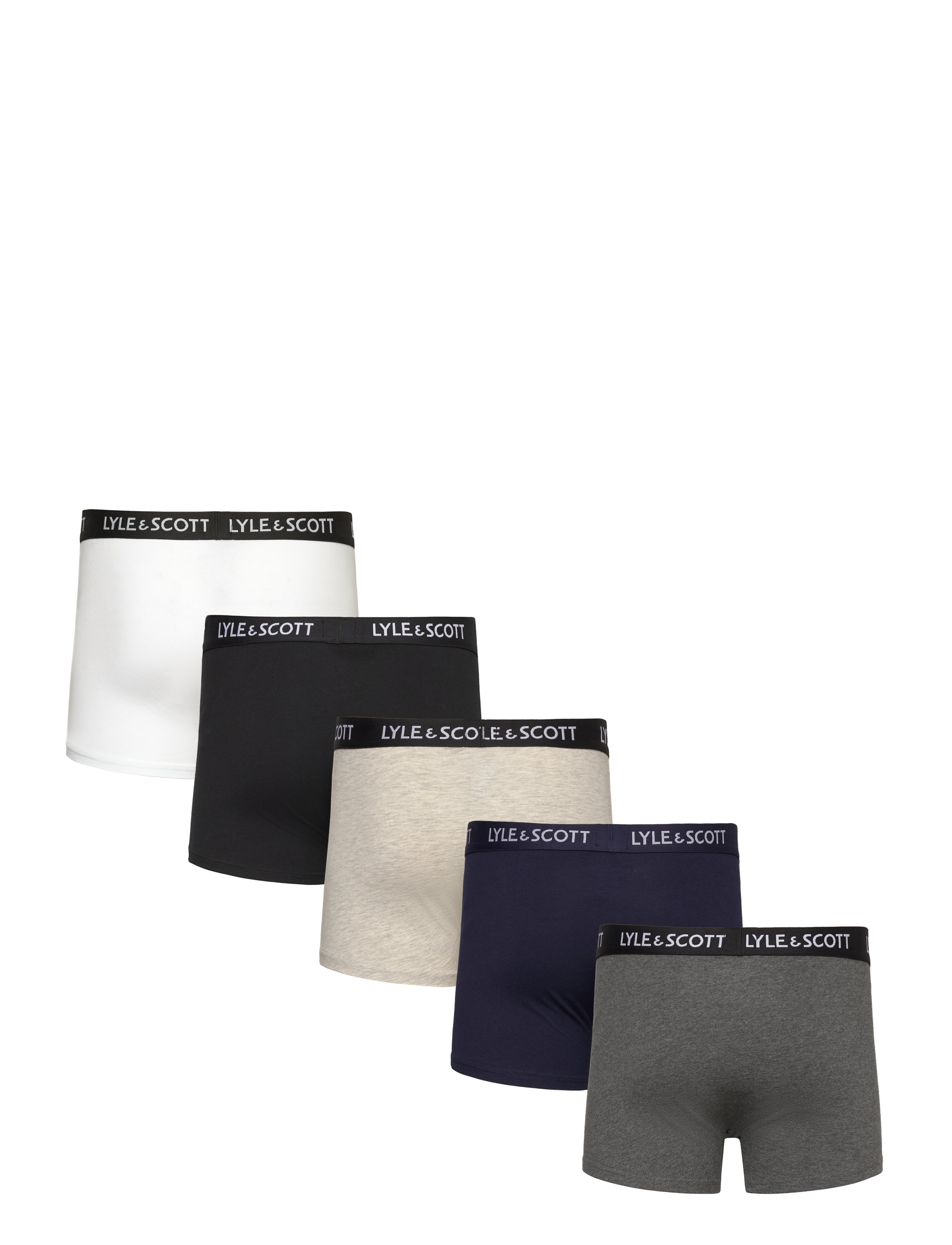 Lyle & Scott - MILLER - trunks - black/bright white/light grey marl/dark grey marl/peacoat - 1