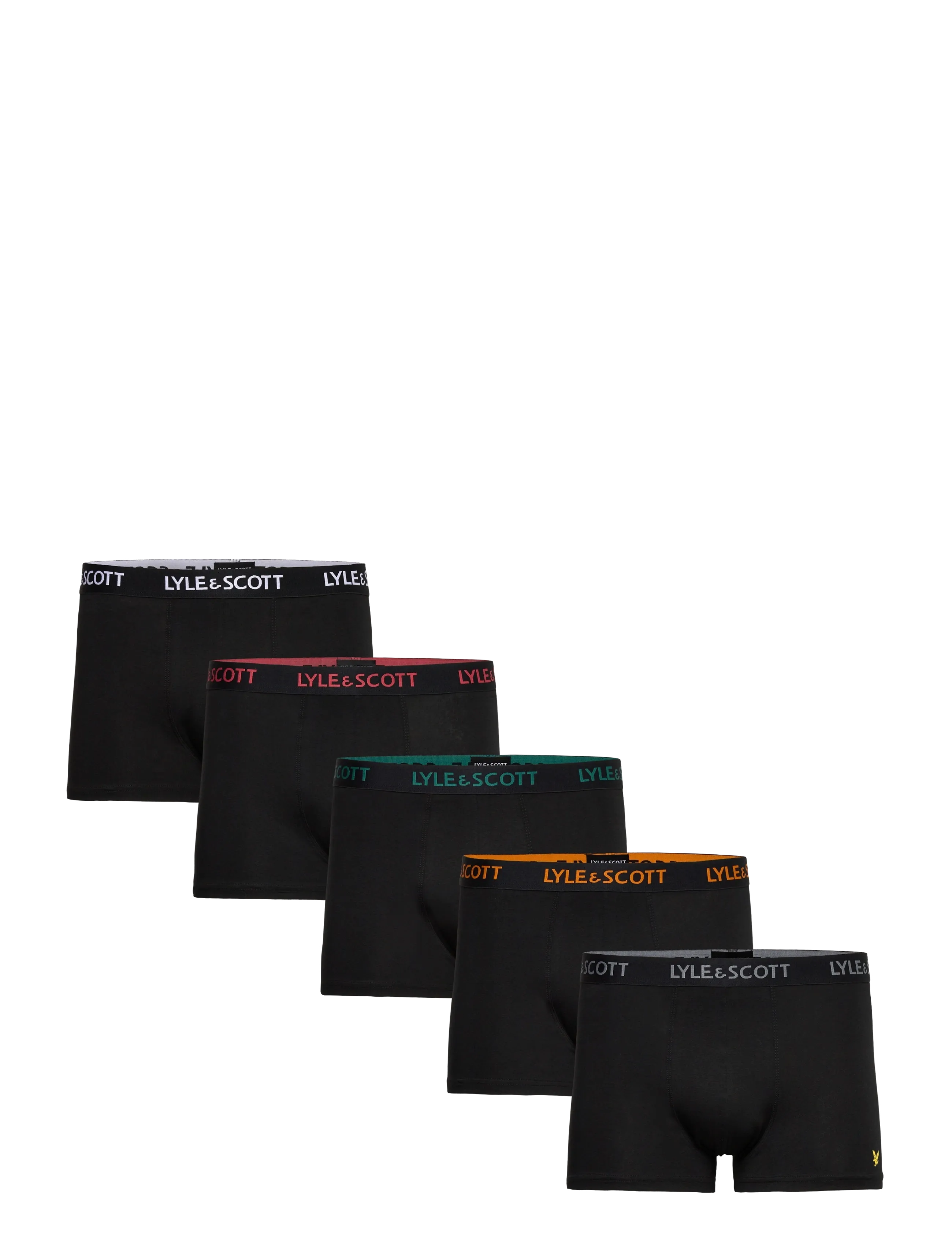 Lyle & Scott MILLER - Alusvaatteet - BLACK MULTI TEXT WAISTBANDS / black