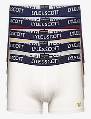 Lyle & Scott - MILLER - trunks - peacoat/ pale olive green/ light grey marl/ wine tasting/ bright white - 0