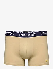 Lyle & Scott - MILLER - boxerkalsonger - peacoat/ pale olive green/ light grey marl/ wine tasting/ bright white - 4