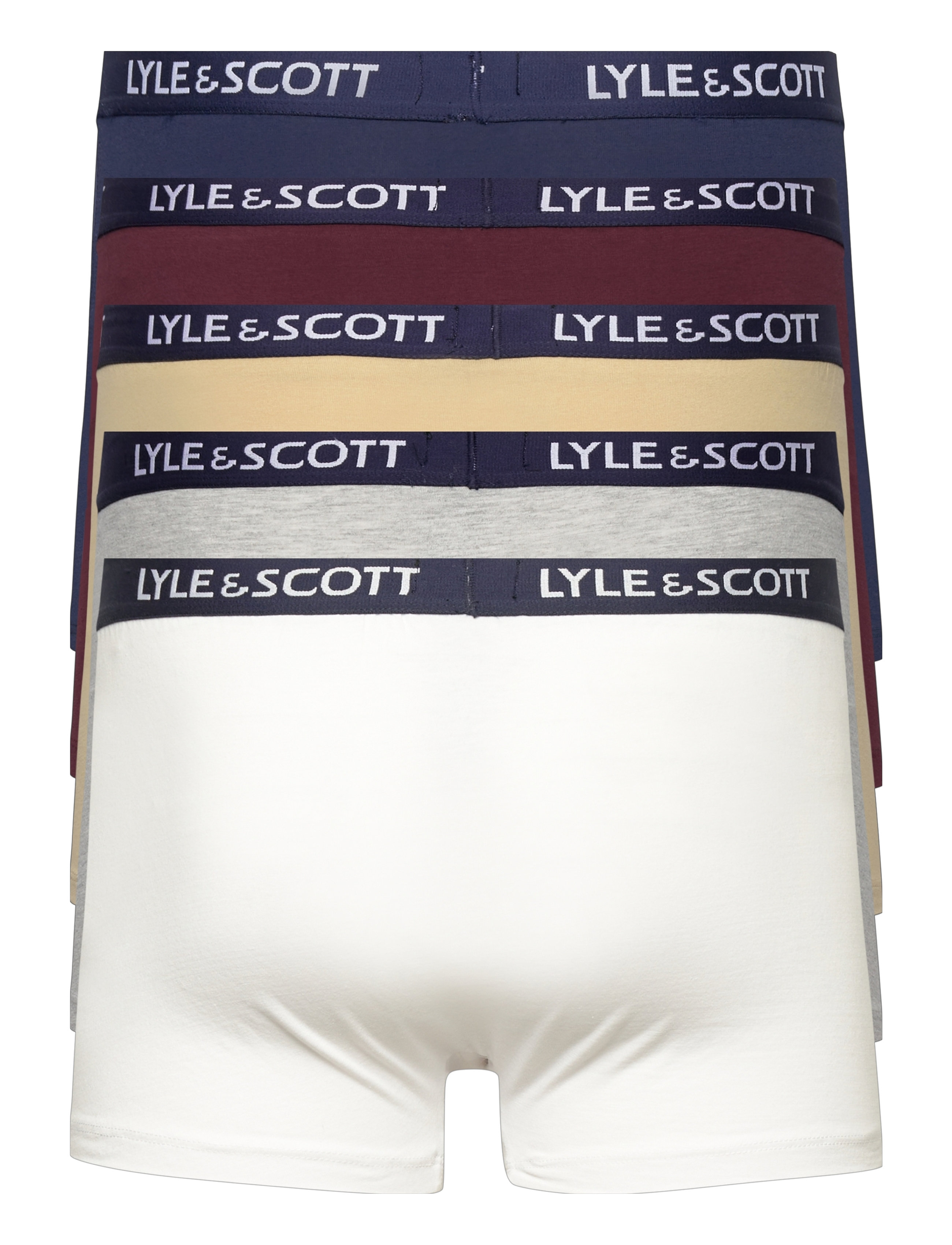 Lyle & Scott - MILLER - trunks - peacoat/ pale olive green/ light grey marl/ wine tasting/ bright white - 1