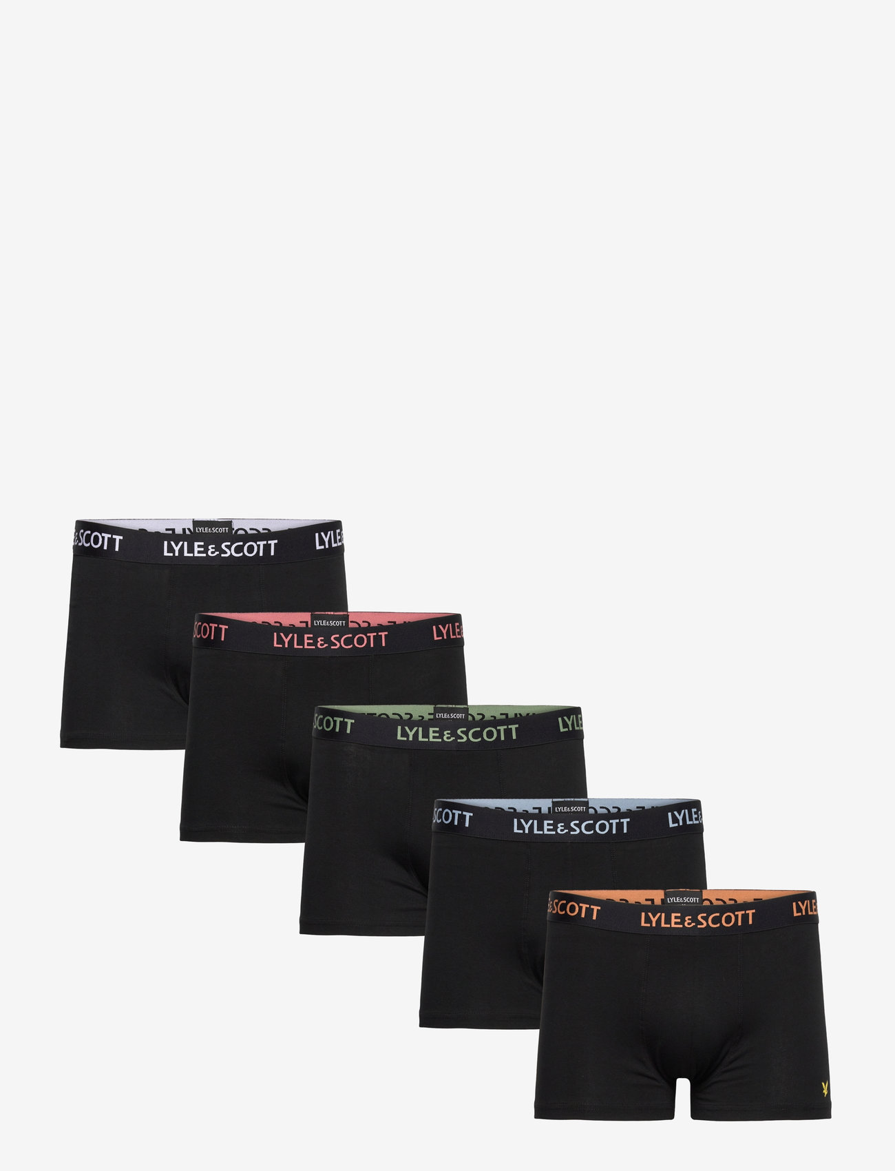 Lyle & Scott - MILLER - multipack underbukser - black multi text waistband - 0