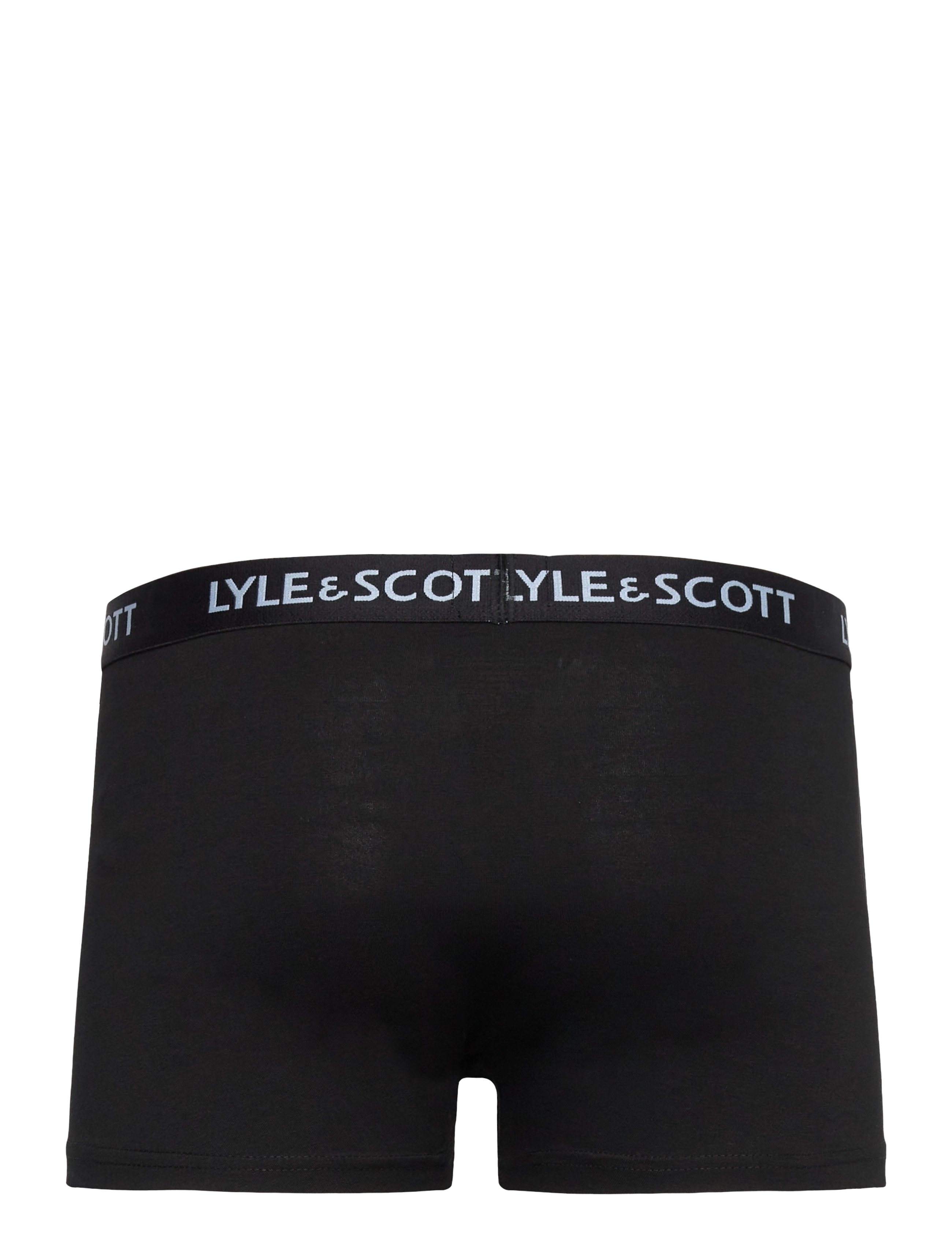 Lyle & Scott - MILLER - trunks - black multi text waistband - 3