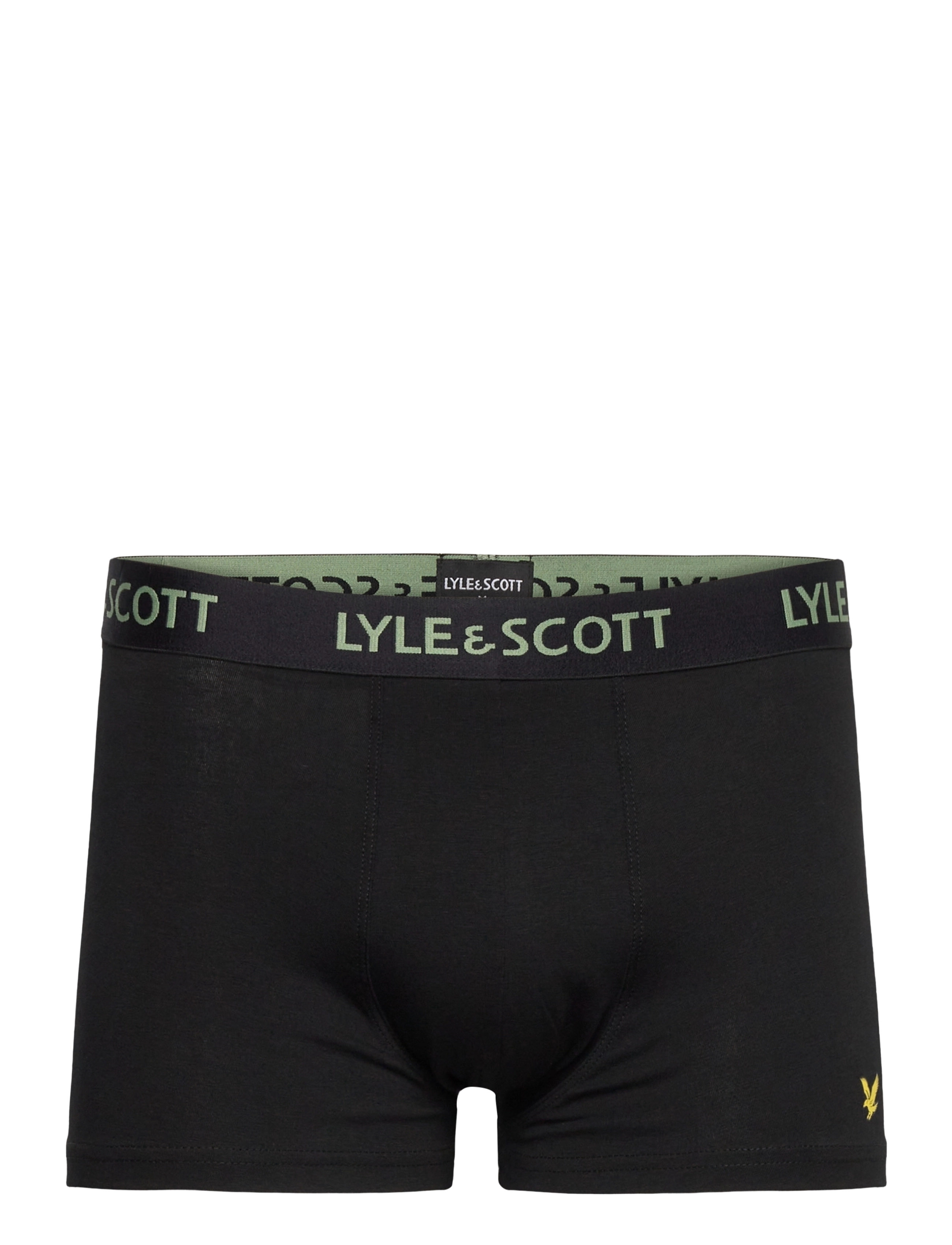 Lyle & Scott - MILLER - trunks - black multi text waistband - 4