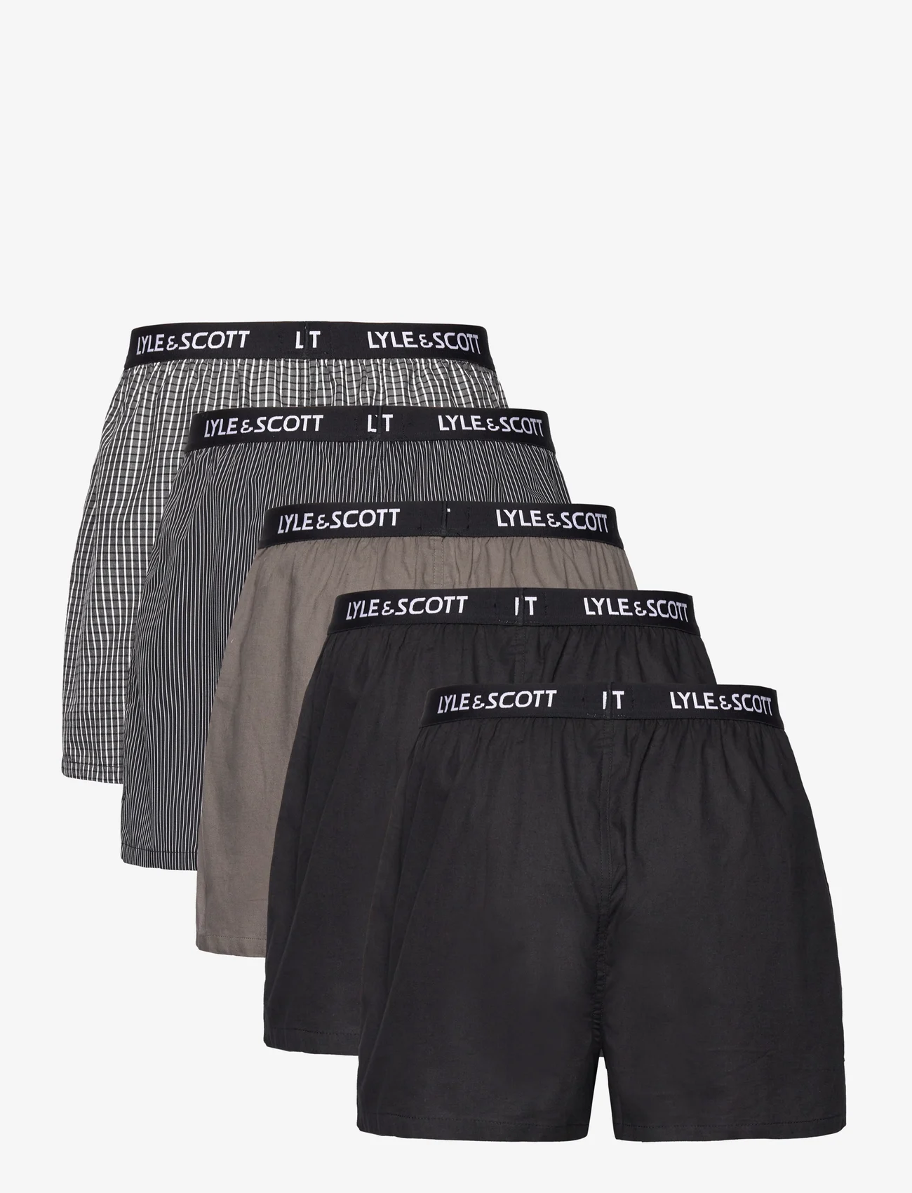 Lyle & Scott - CAESER - boxershorts - black/stripe/granite grey/check/black - 1