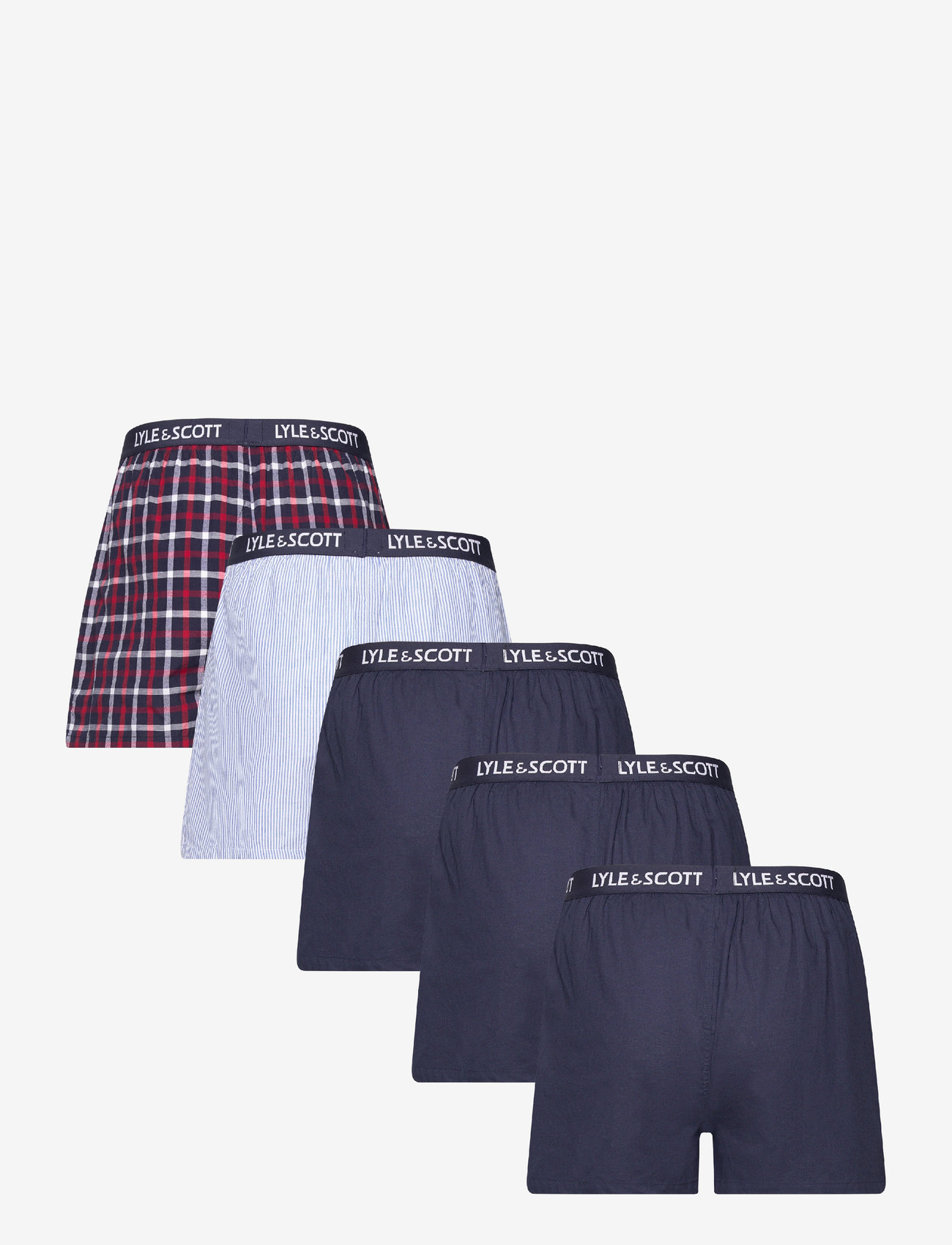 Lyle & Scott - CAESER - peacoat/stripe/peacoat/check/peacoat - 1