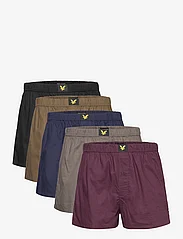 Lyle & Scott - KIAN - boxershorts - black/dark olive/granite gray/wine tasting/peacoat - 0