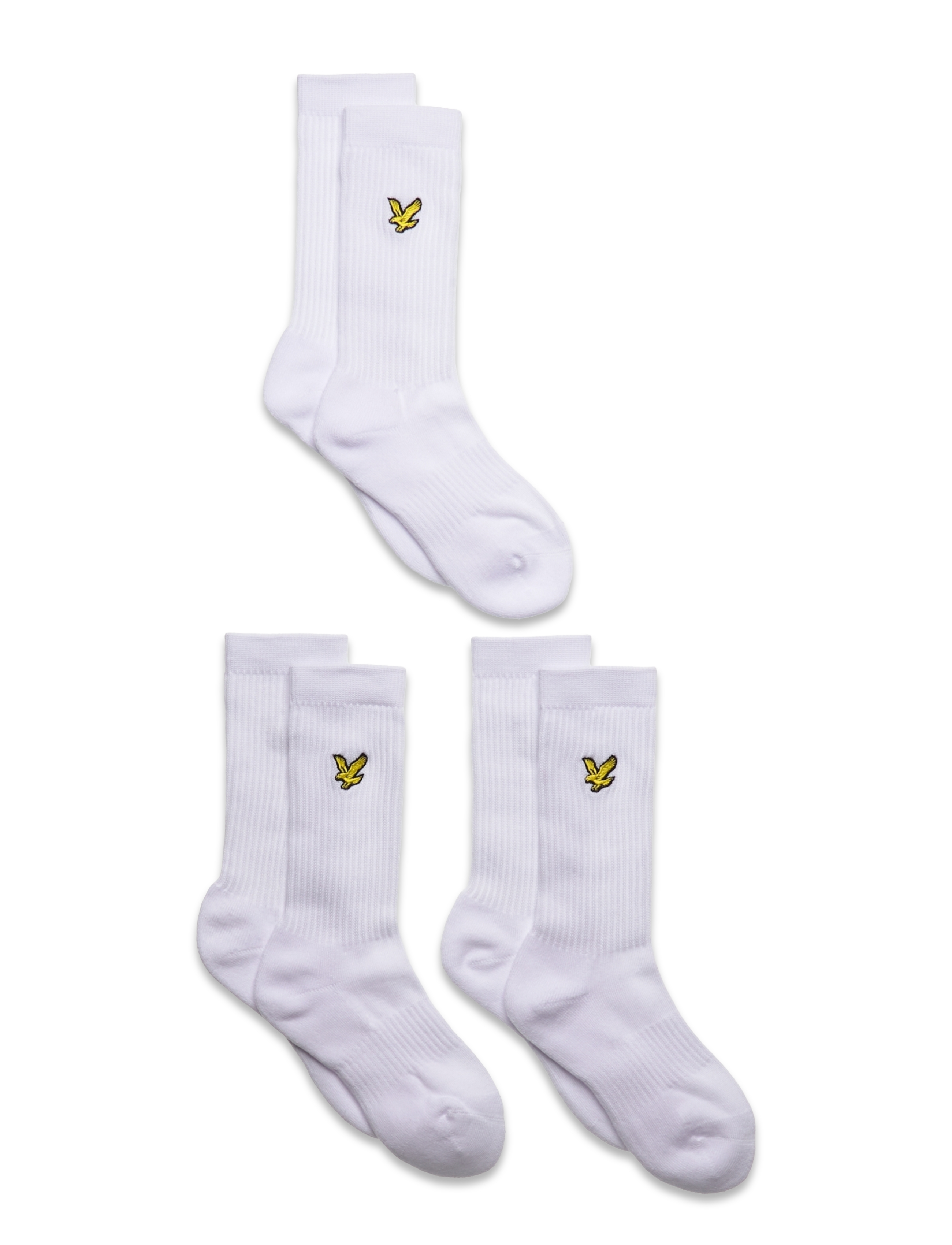 Lyle & Scott Scout, Børn, Mellemlange Sokker, Hvid, Str: 36-38