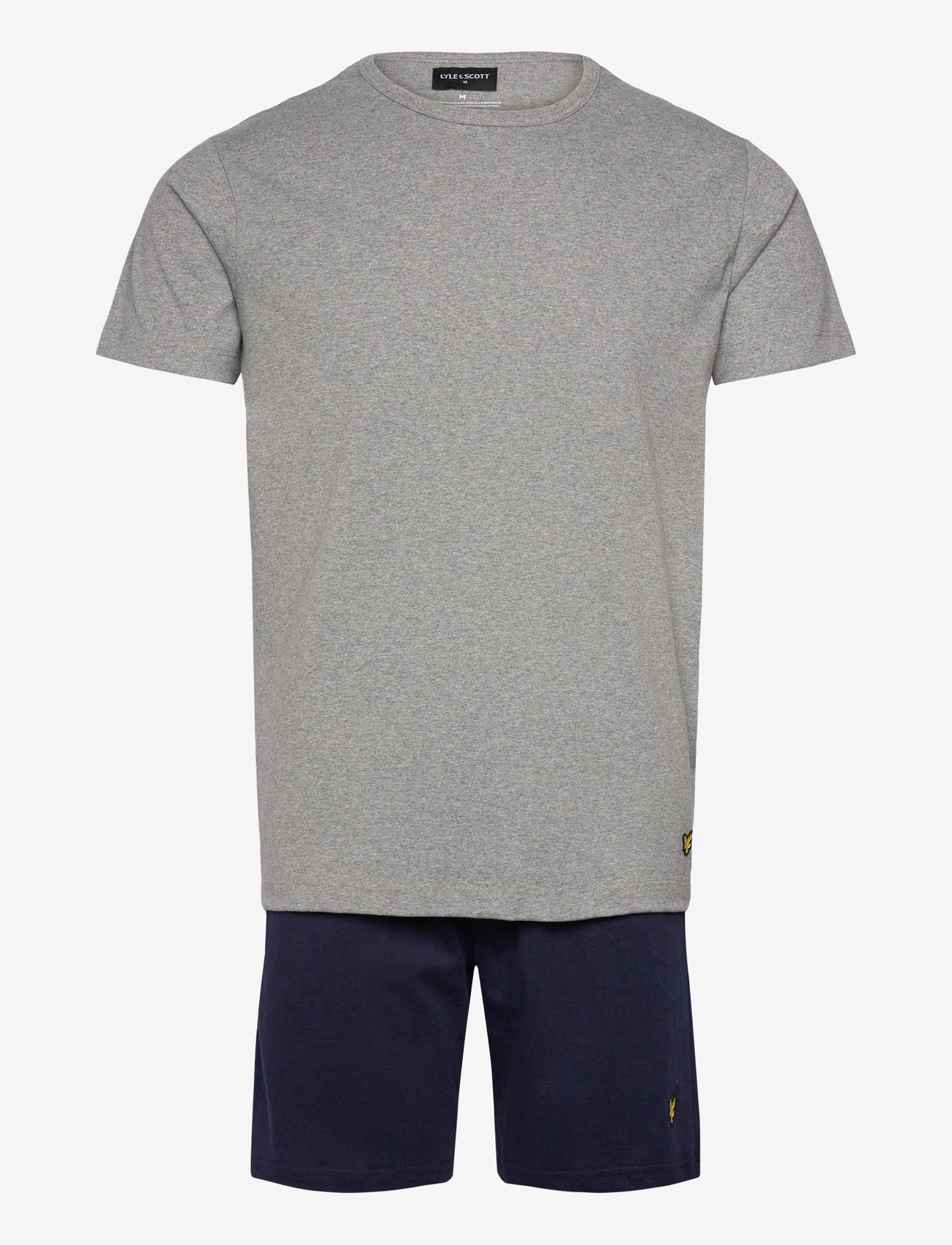 Lyle & Scott - CHARLIE - nattøj sæt - grey marl/peacoat - 0
