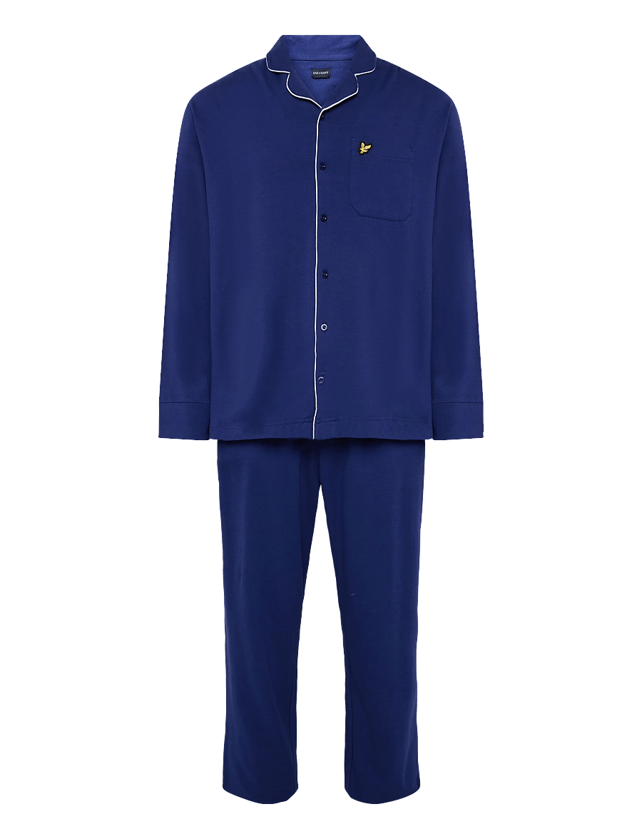Lyle & Scott - BELLINGHAM - pyjamasöverdelar - bright white/deacon blue - 0