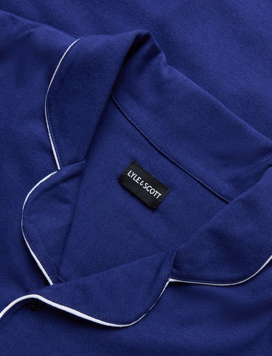 Lyle & Scott - BELLINGHAM - pyjamasöverdelar - bright white/deacon blue - 3
