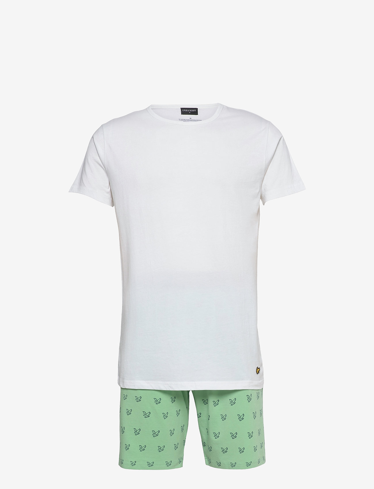 Lyle & Scott - LAWSON - bright white/neptune green - 0