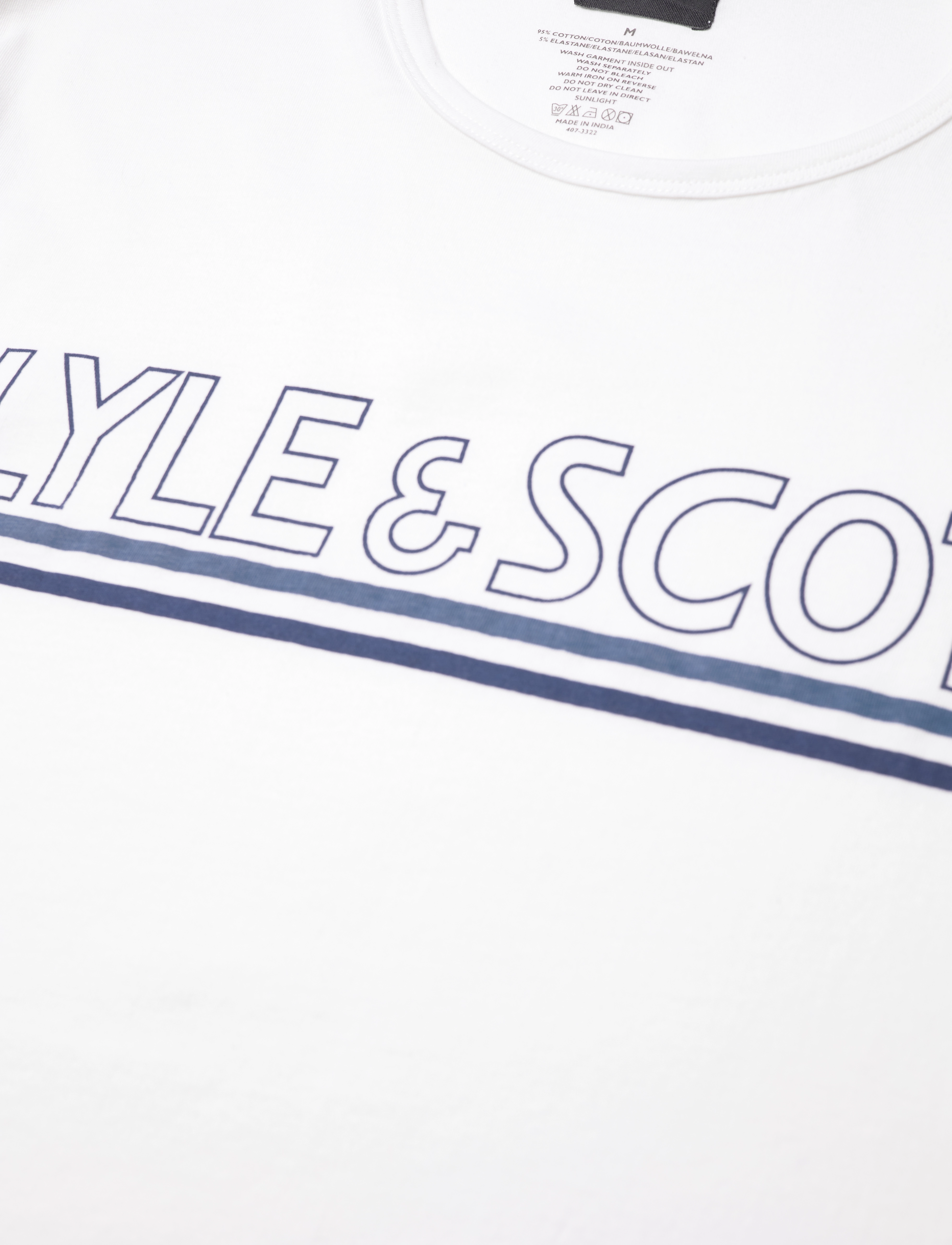 Lyle & Scott - DALLAS - bright white/real teal - 4