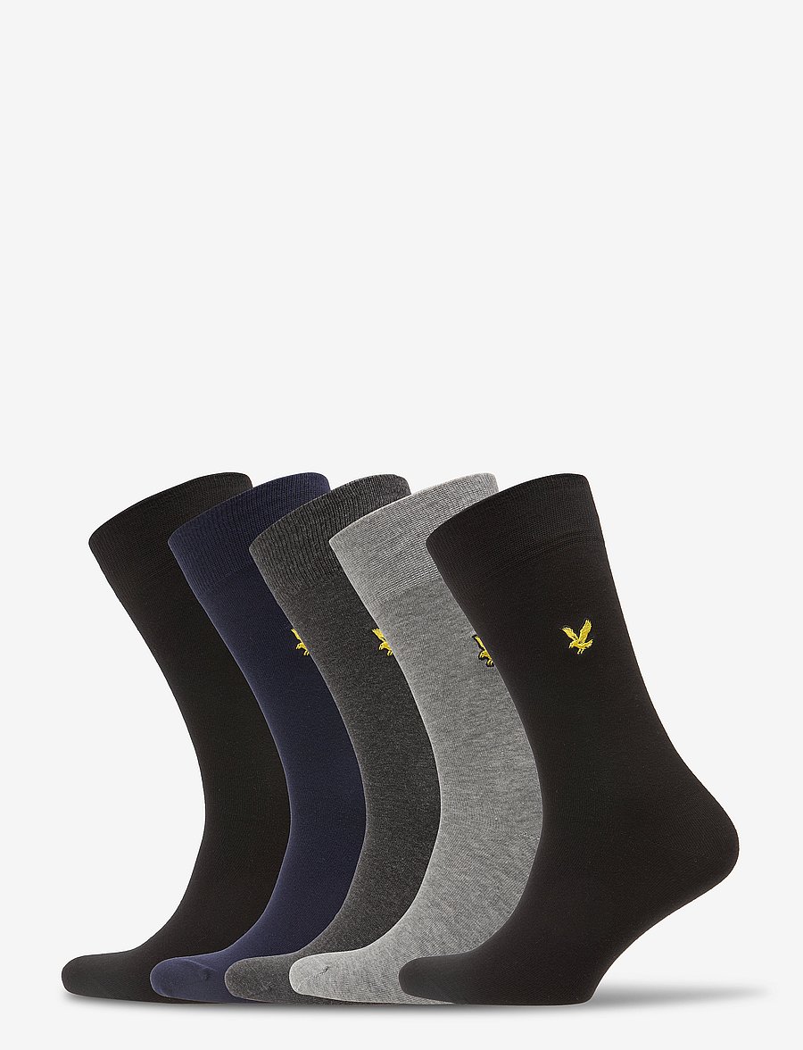 Lyle & Scott - LIAM - tennissocken - black/black/peacoat/dg marl/gr marl - 0