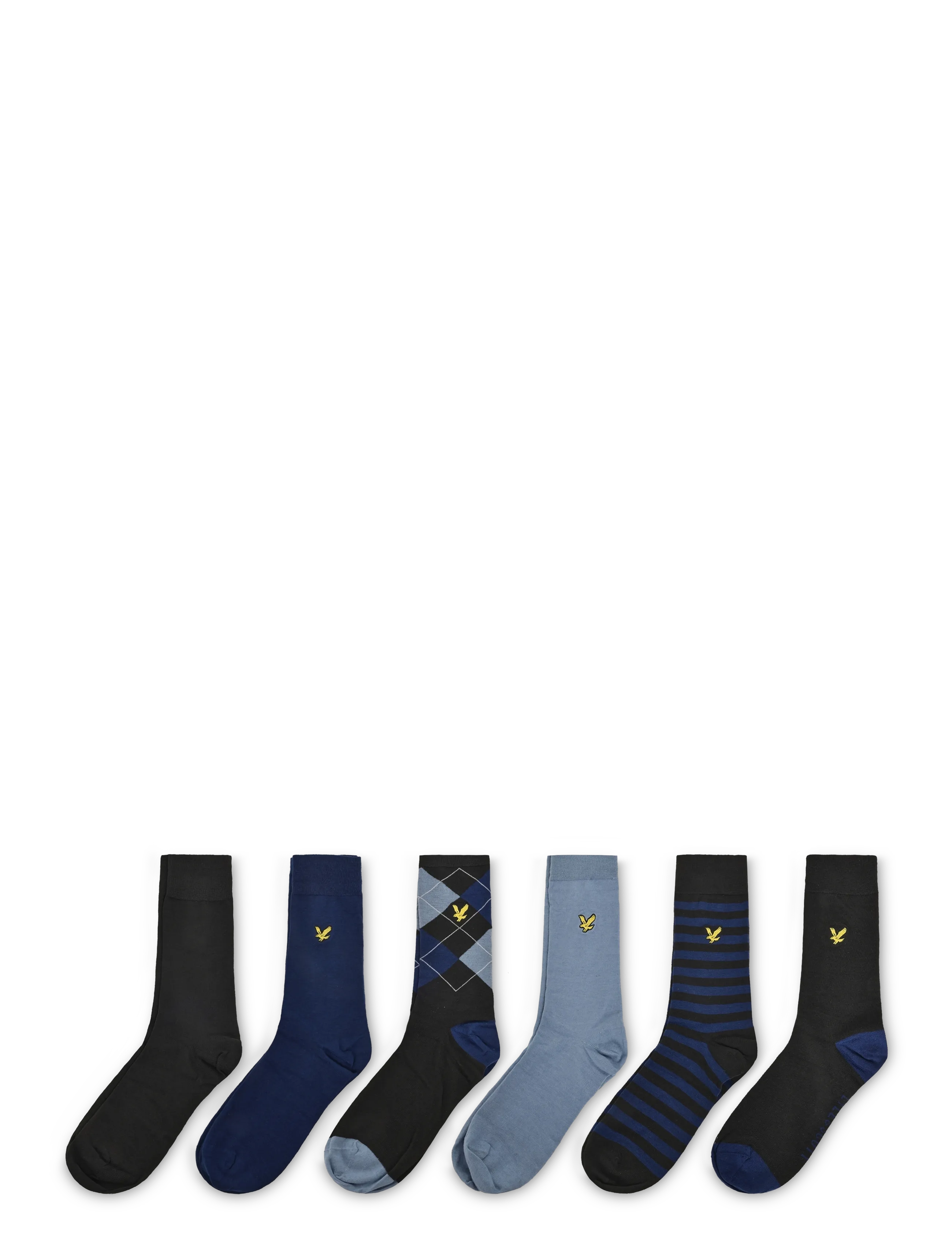 Lyle & Scott - TIMOTHY - tennissocken - beacon blue/black/argyle/stripe/infinity/black - 1