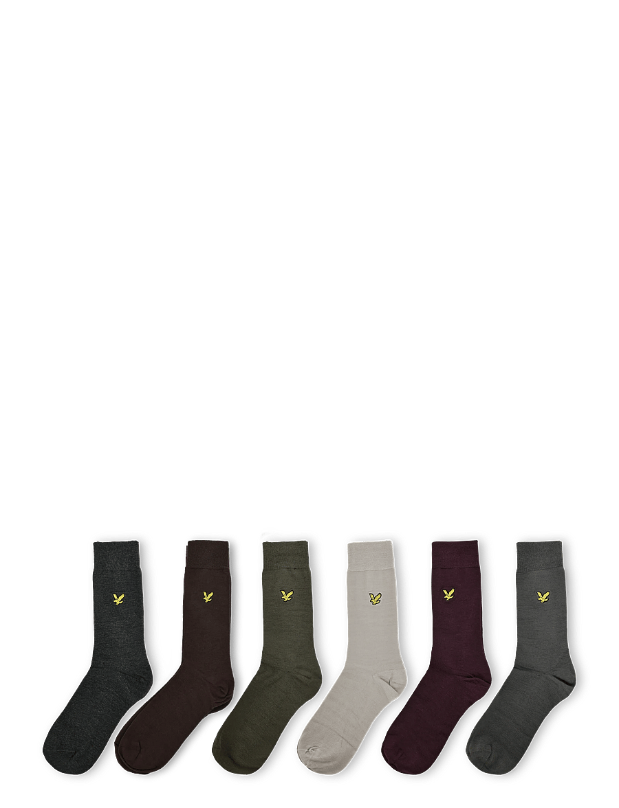 Lyle & Scott - VICTOR - tennissocken - black marl/wine tasting/grape leaf/granite gray/seal brown/dove - 1