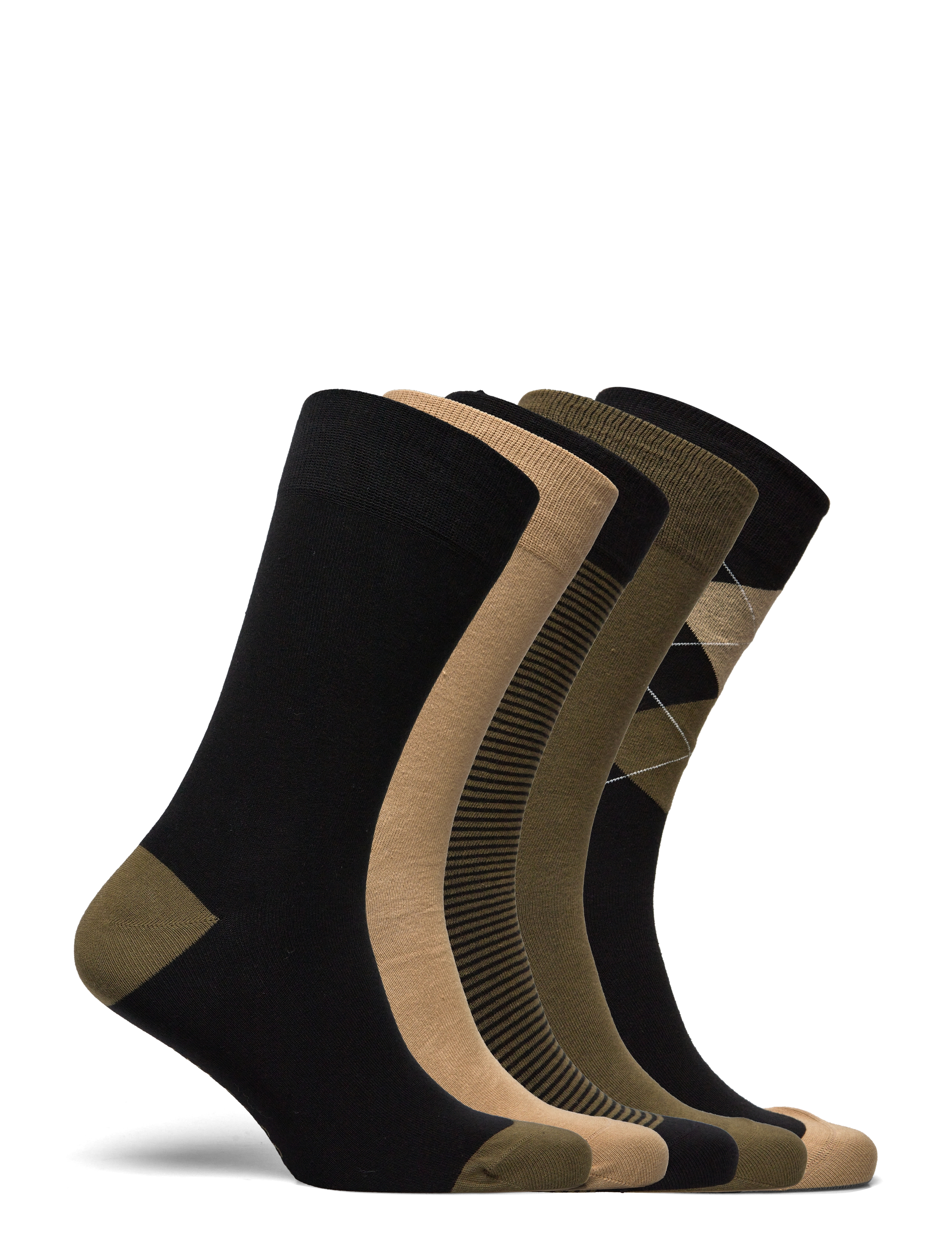 Lyle & Scott - HAROLD - dark olive/argyle/incense/stripe/black - 1