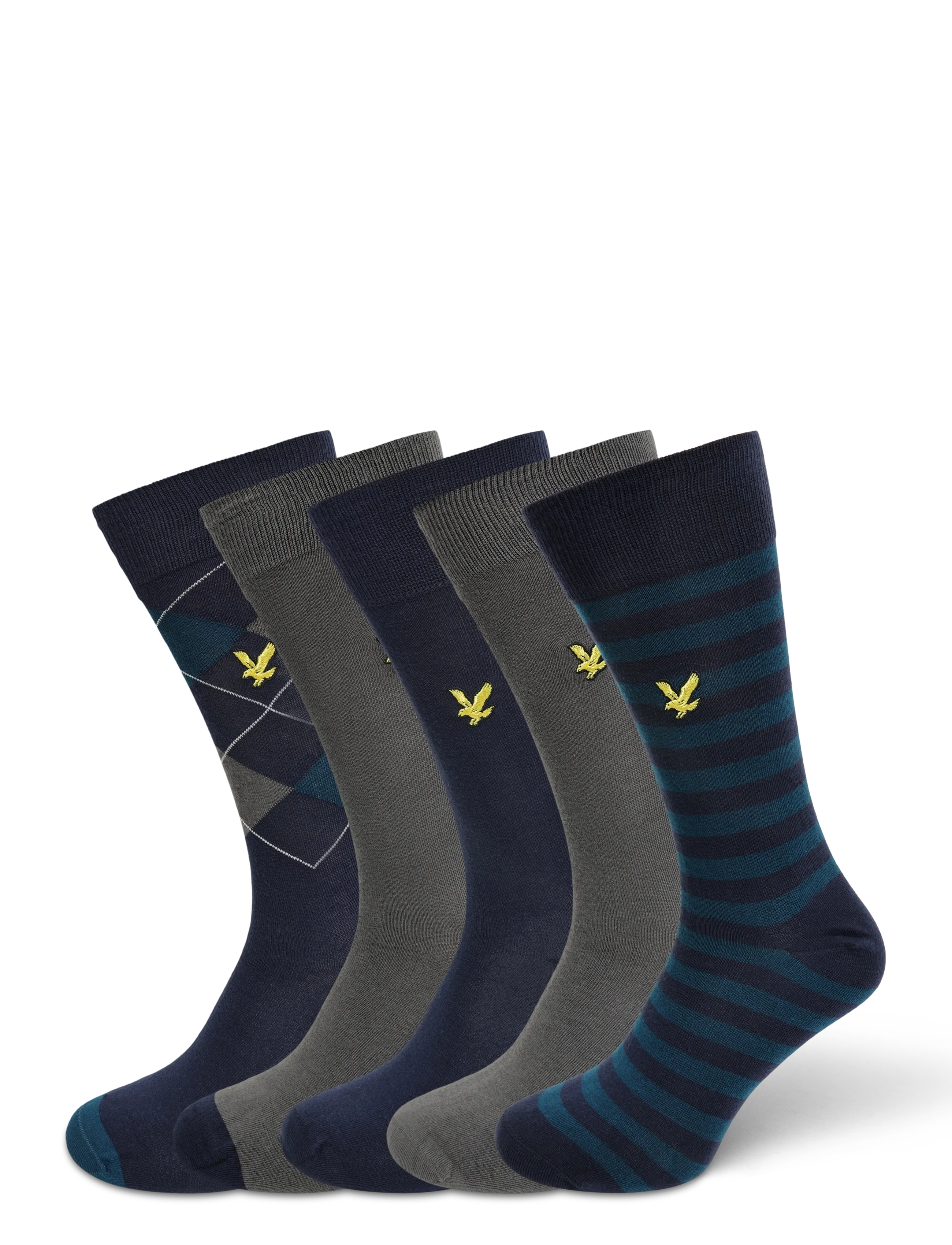 Lyle & Scott HAROLD - Lyle & Scott - ARGYLE/GRANITE GRAY/STRIPE/PEACOAT/GRANITE GRAY / navy