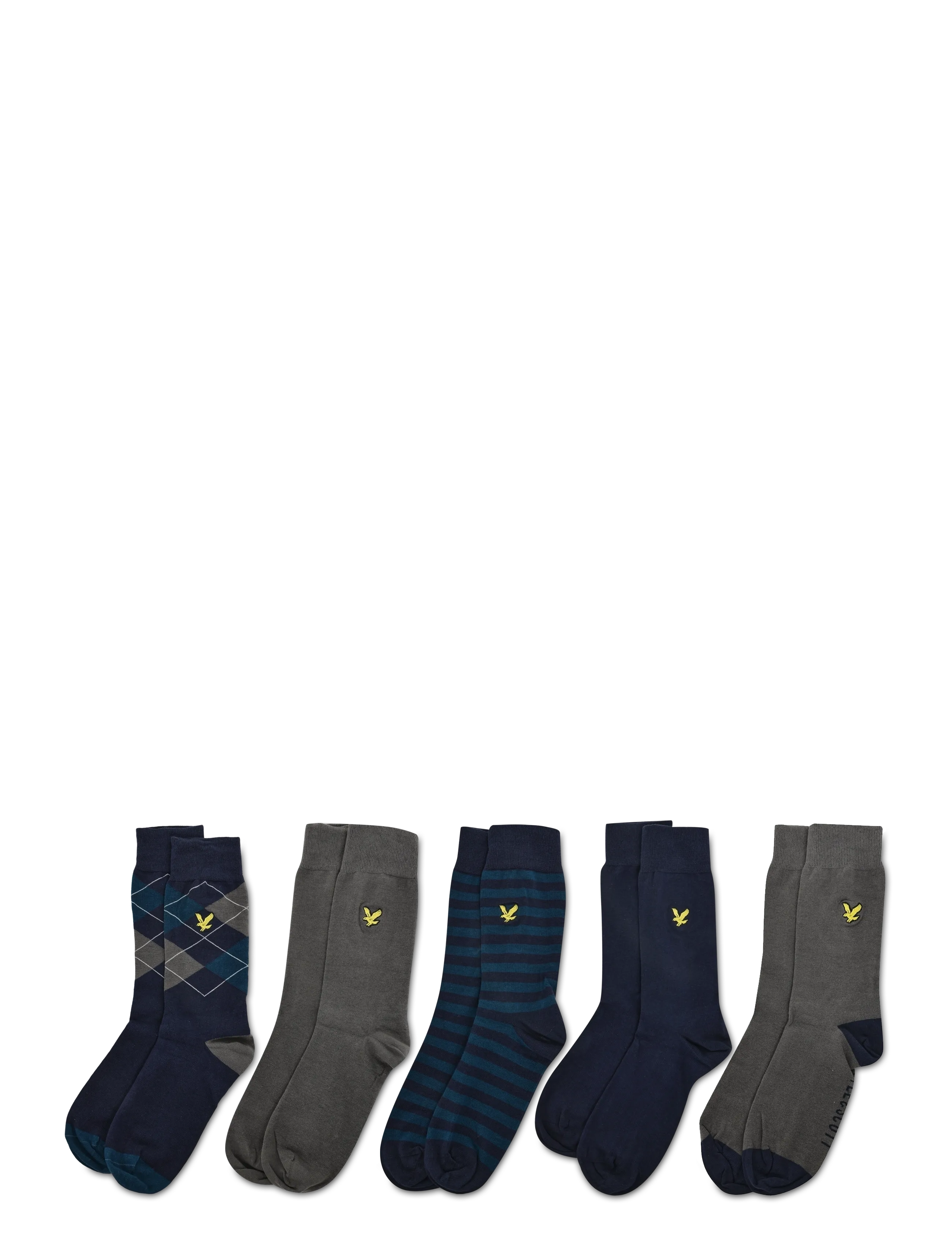 Lyle & Scott - HAROLD - tennissocken - argyle/granite gray/stripe/peacoat/granite gray - 1