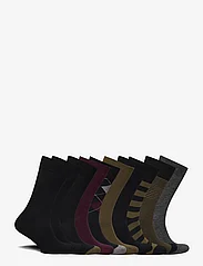 Lyle & Scott - TREVOR - regular socks - black/polka dot/dark olive/stripe/dark grey marl/black/wine tasting/argyle/black/stripe - 1