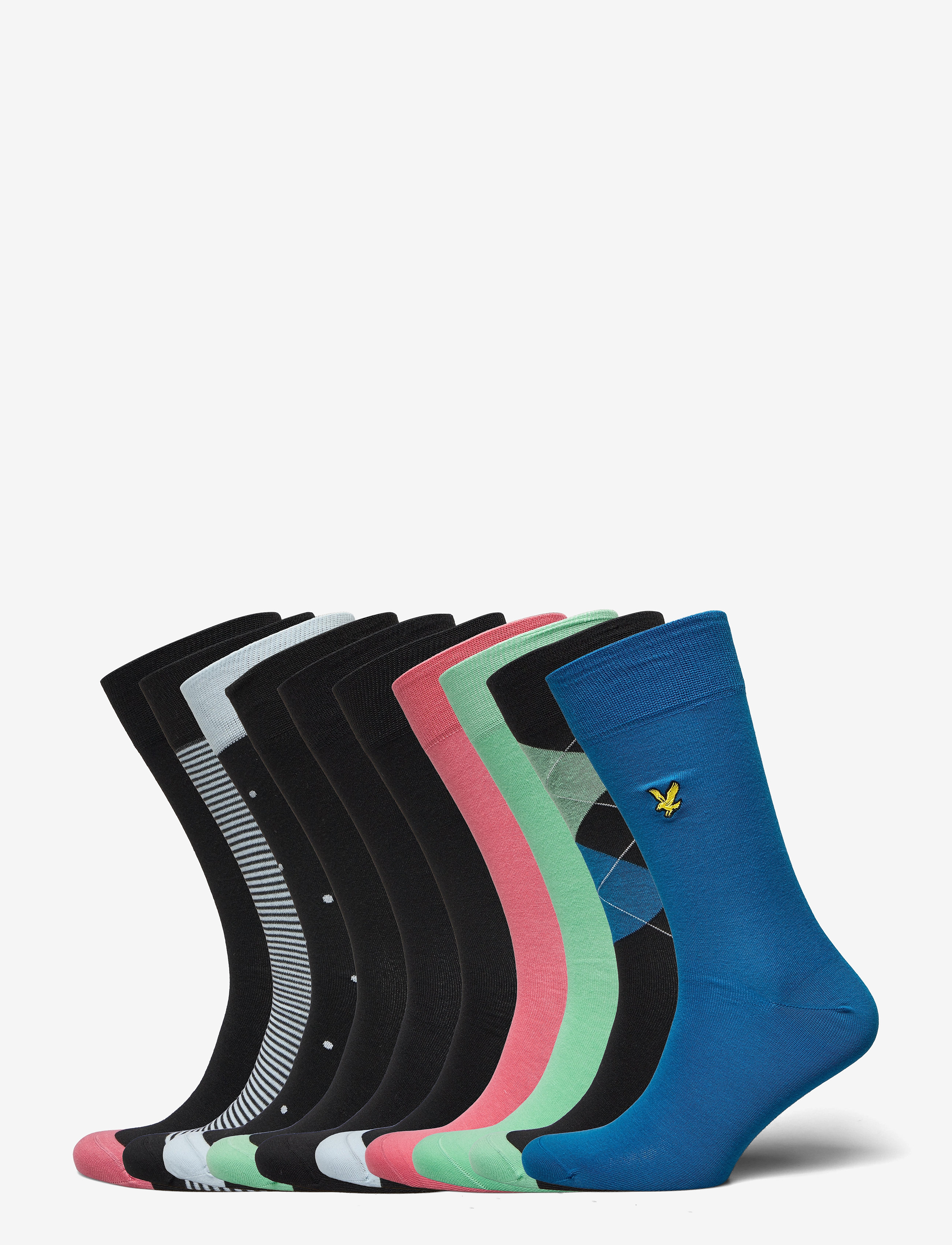 POLKA DOT/BLACK/NEPTUNE GREEN/ARGYLE/IMPERIAL BLUE/BLACK/TEA ROSE/STRIPE/BLACK