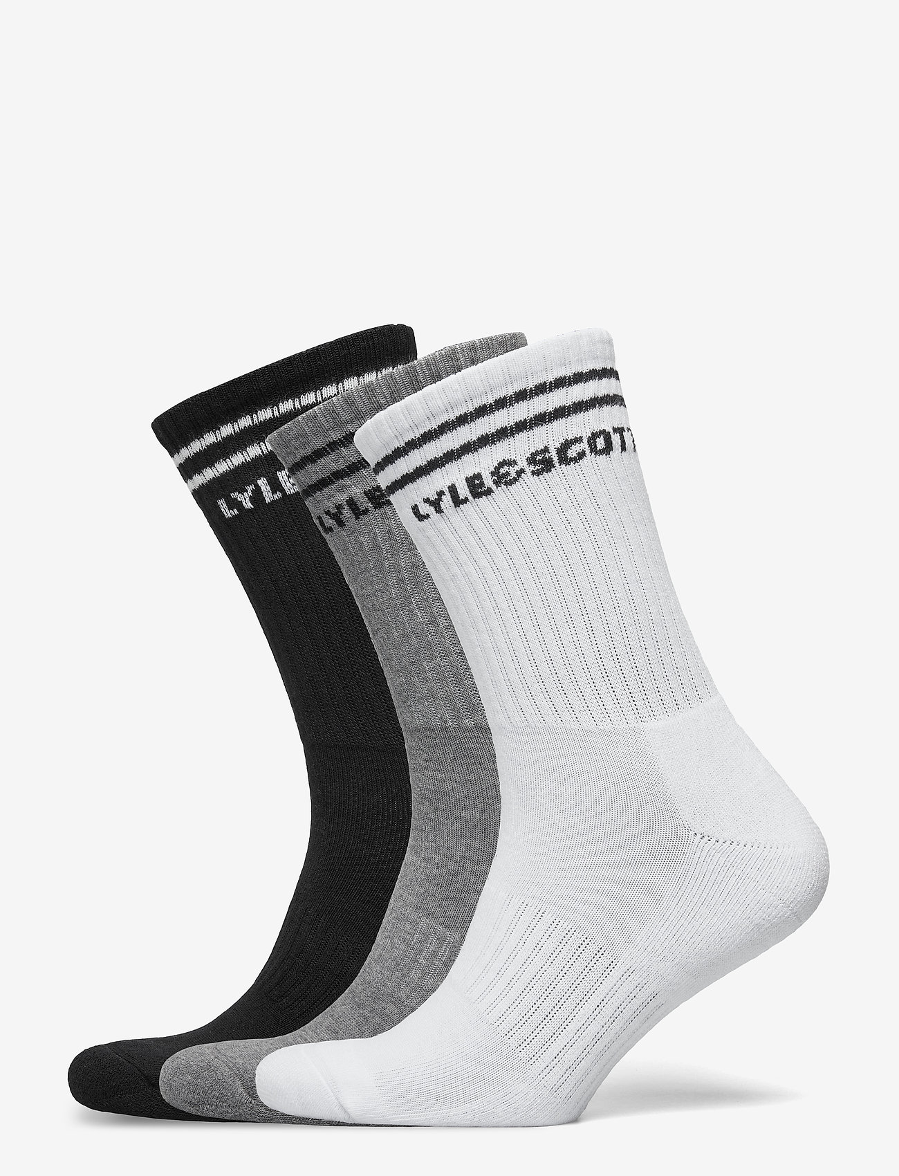Lyle & Scott - WALTER - bright white/ grey marl/ black - 0