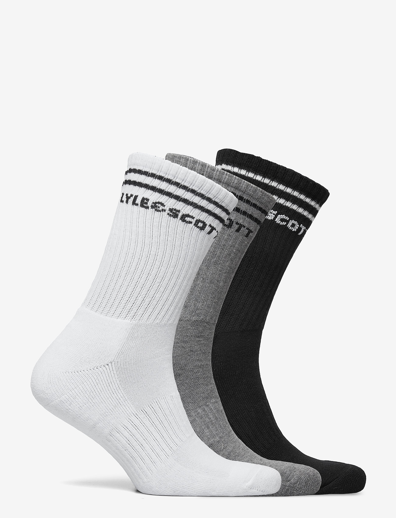 Lyle & Scott - WALTER - bright white/ grey marl/ black - 2