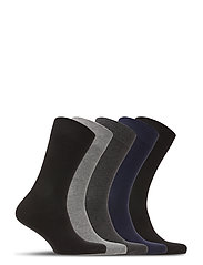 Lyle & Scott - LIAM - lot de paires de chaussettes - black/black/peacoat/dg marl/gr marl - 1