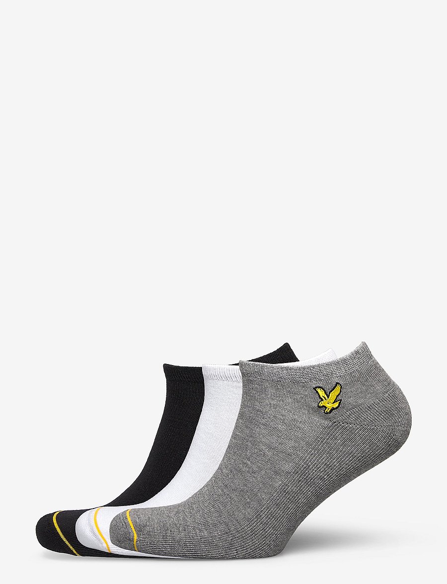 Lyle & Scott - ROSS - socken im multipack - white/grey marl/black - 0